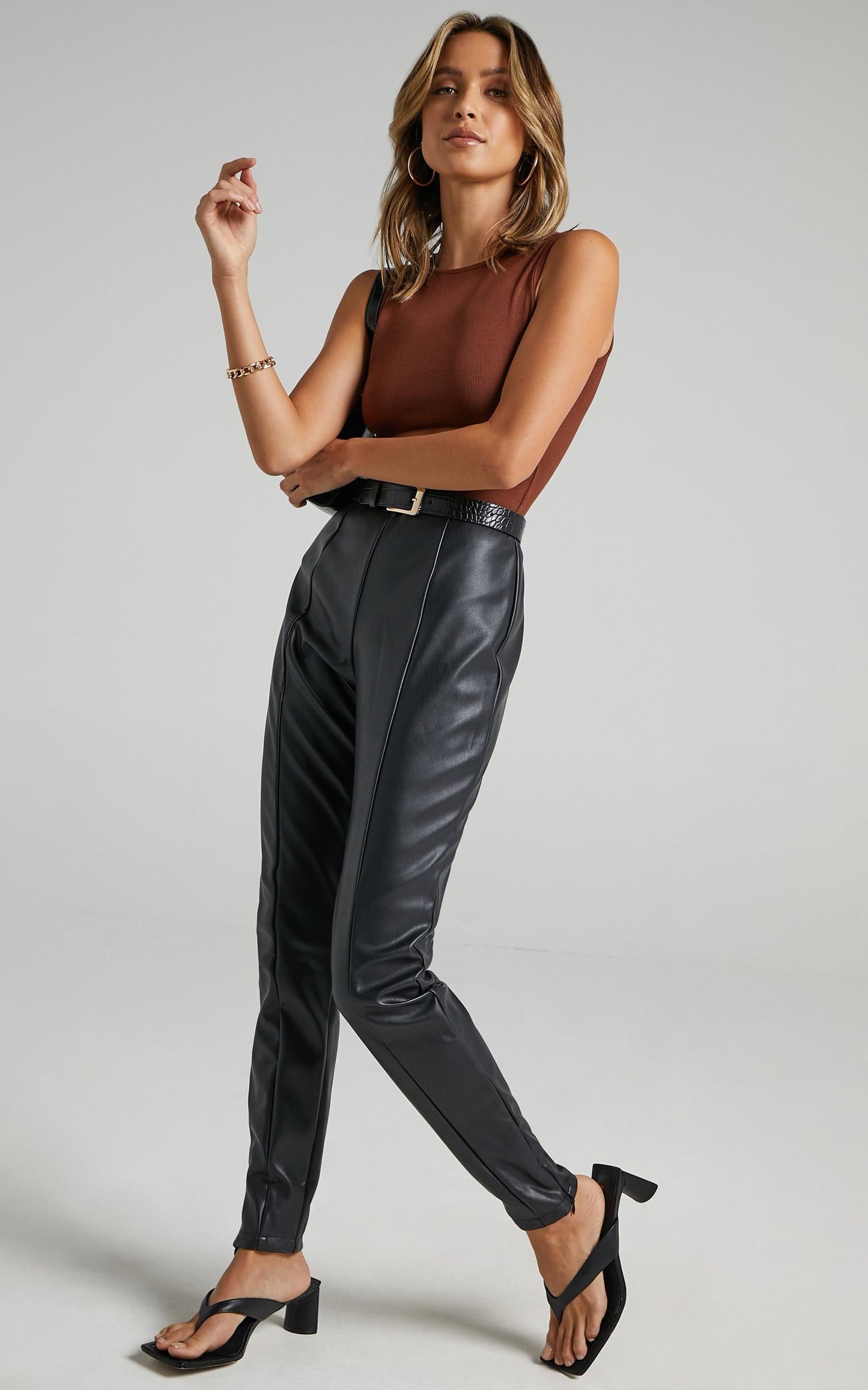 Kehlani Pants in Black Leatherette