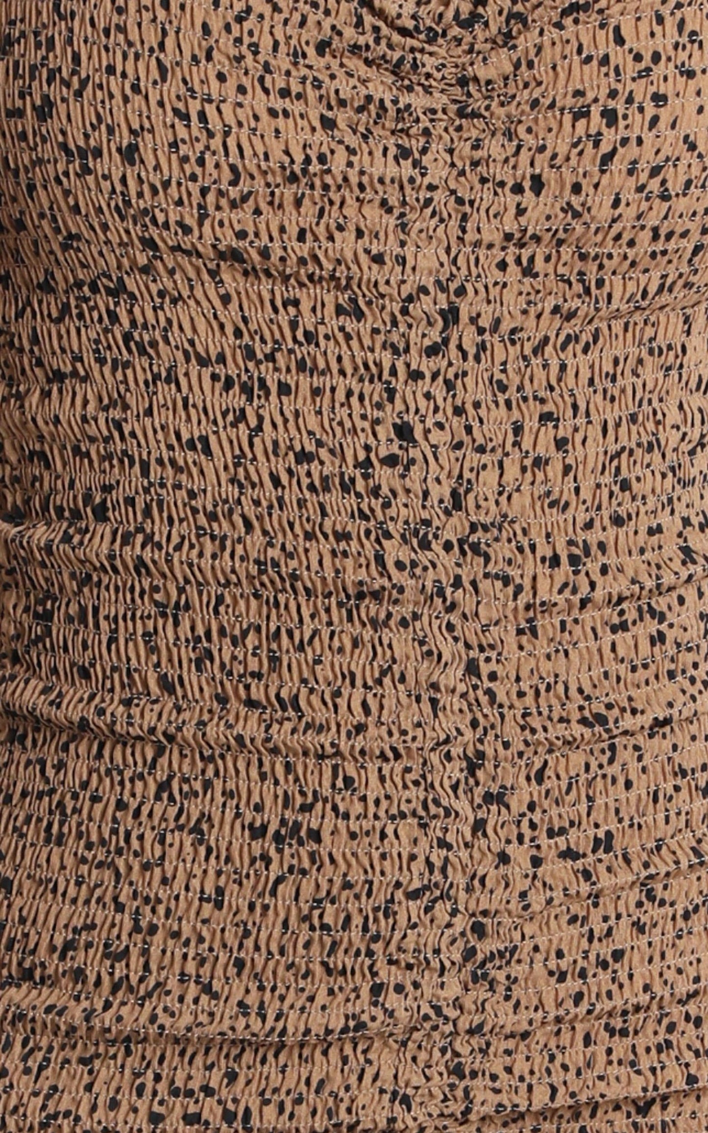 Kelly Ruched Mini Dress In Leopard Print