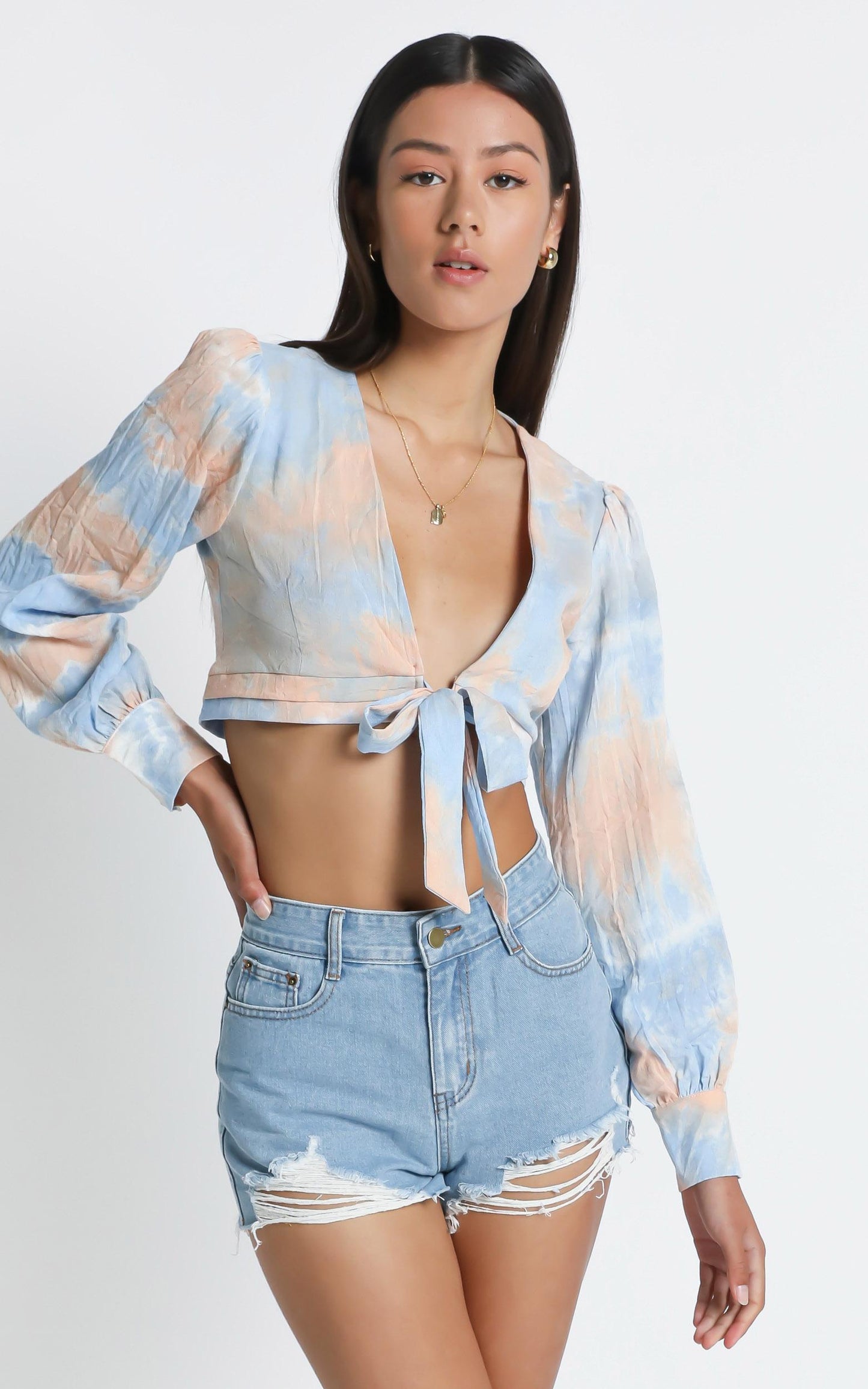 Kender Top in Blue Multi