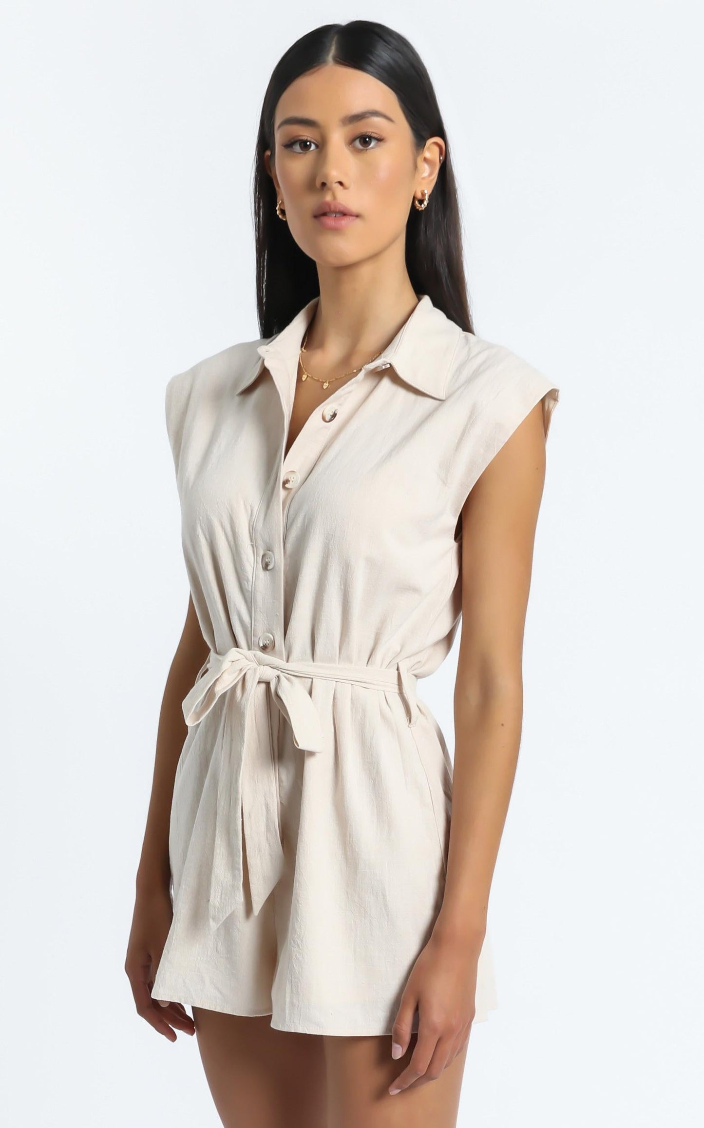 Kendy Playsuit in Beige