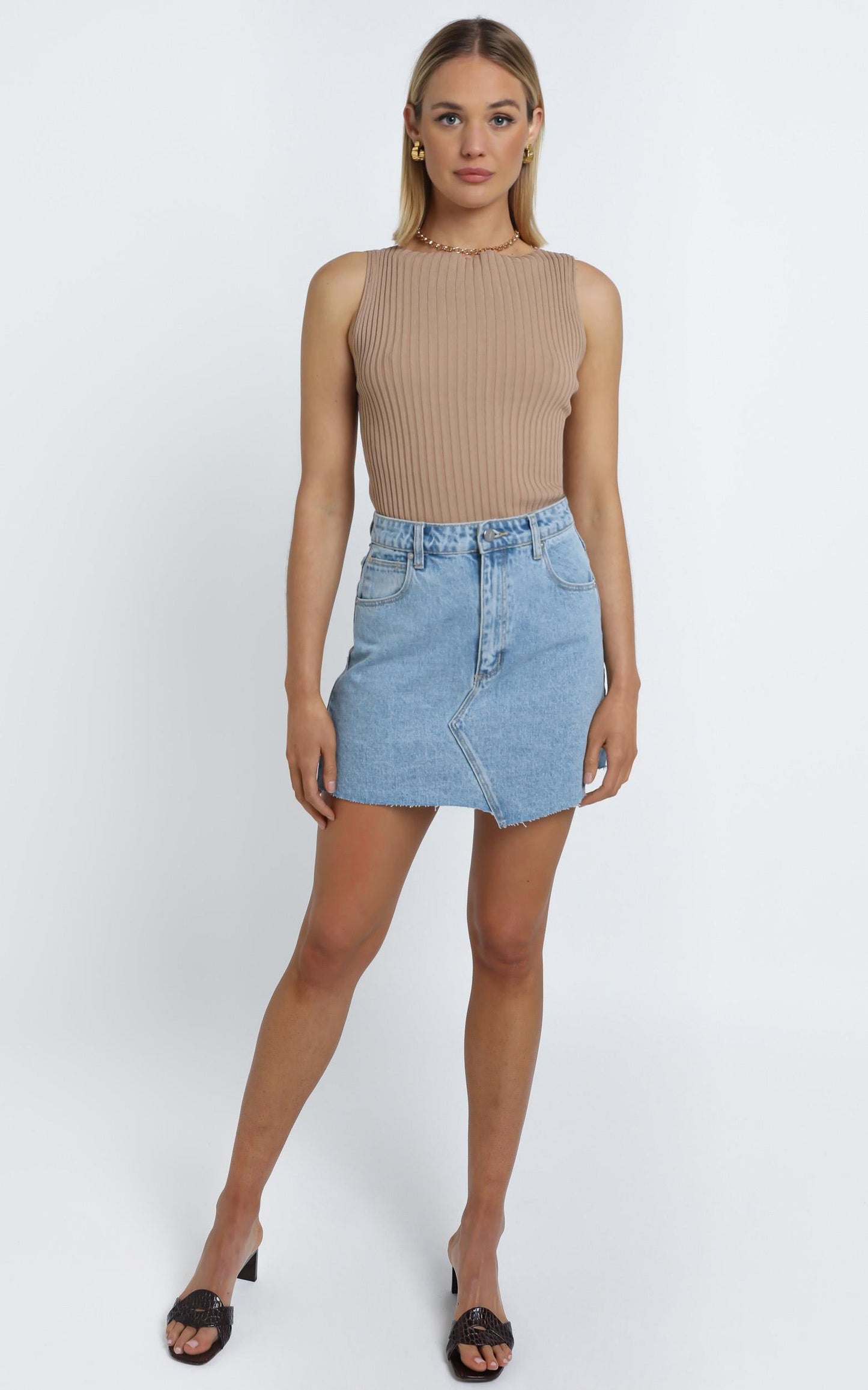 Laylah Knit Top in Beige