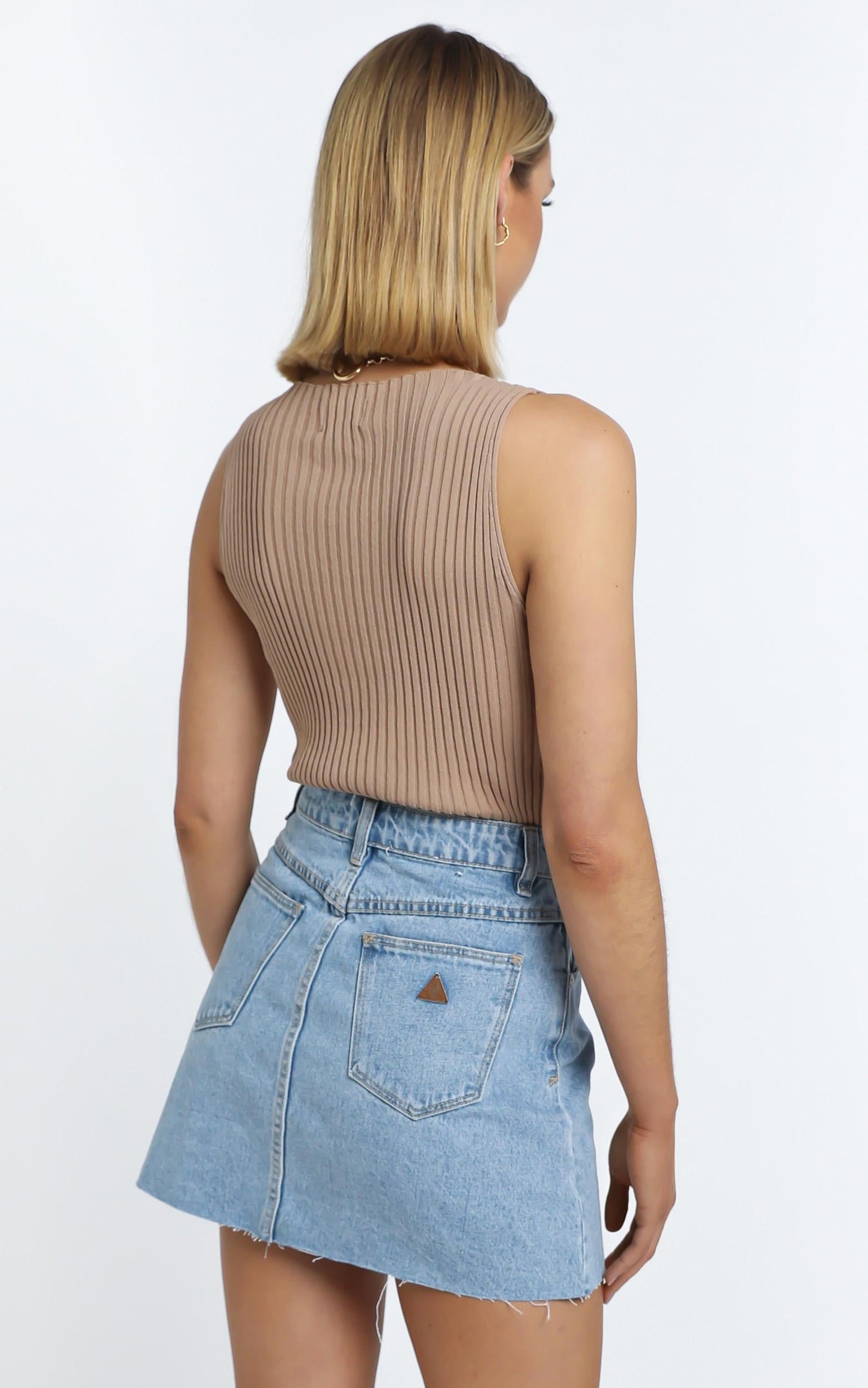 Laylah Knit Top in Beige