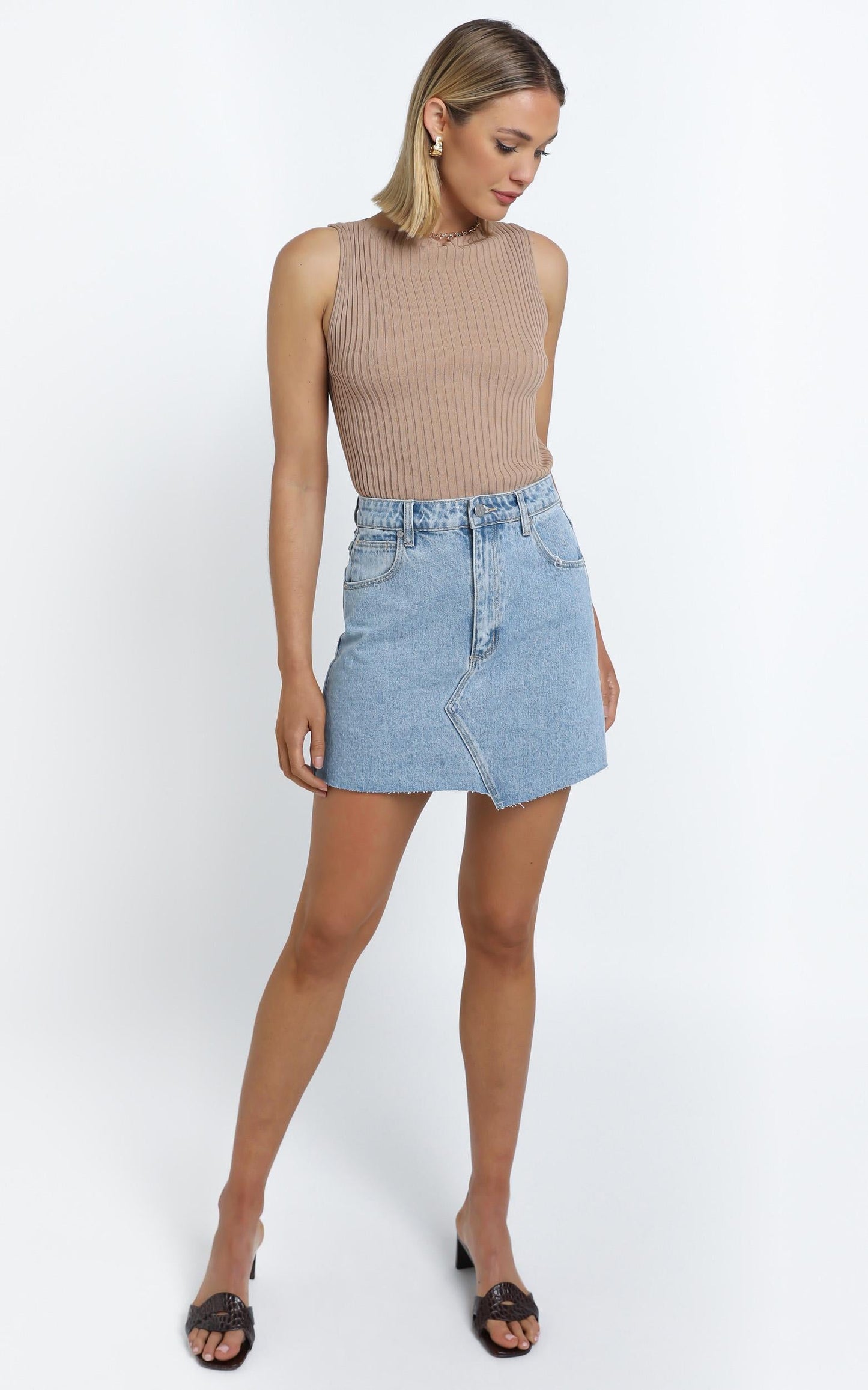 Laylah Knit Top in Beige