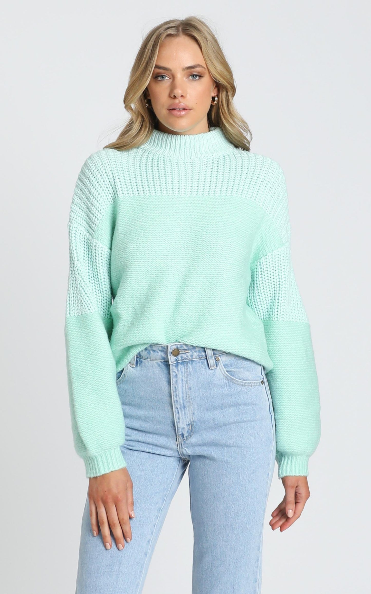 Dakota Knit Jumper in Mint