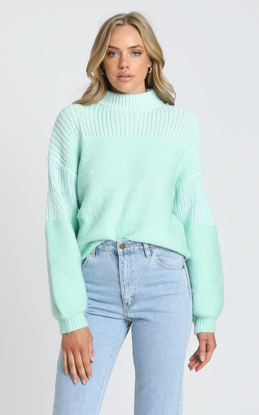 Dakota Knit Jumper in Mint