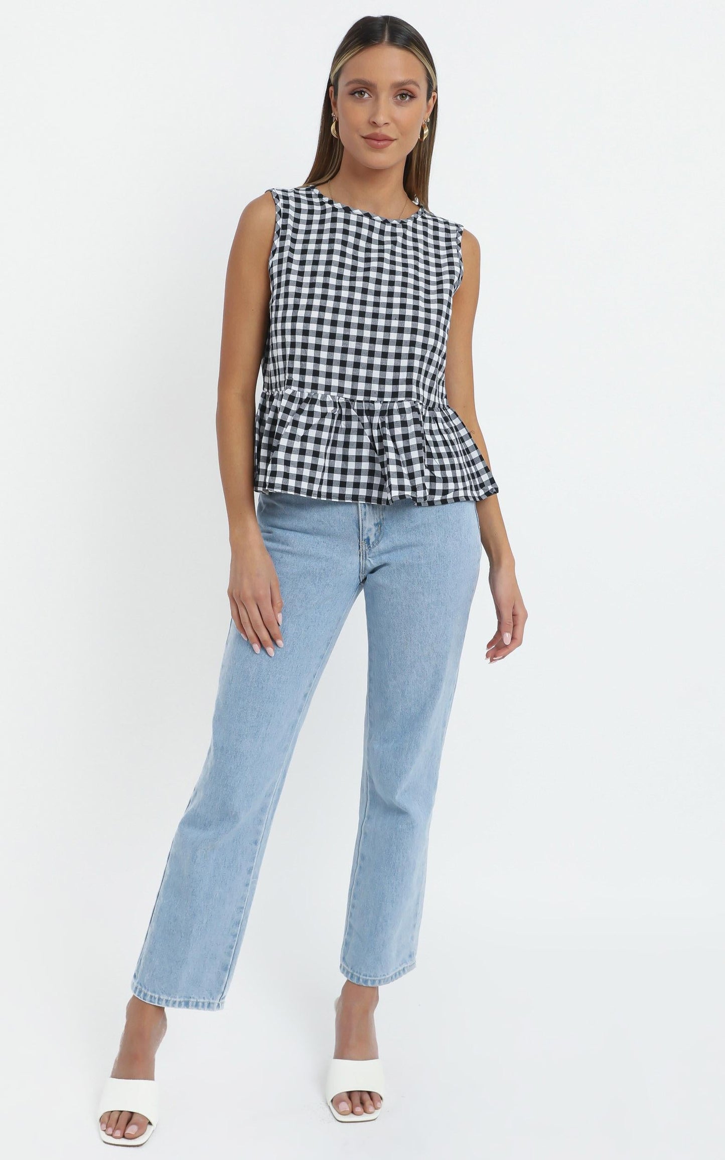 Kianna Top in Black Check