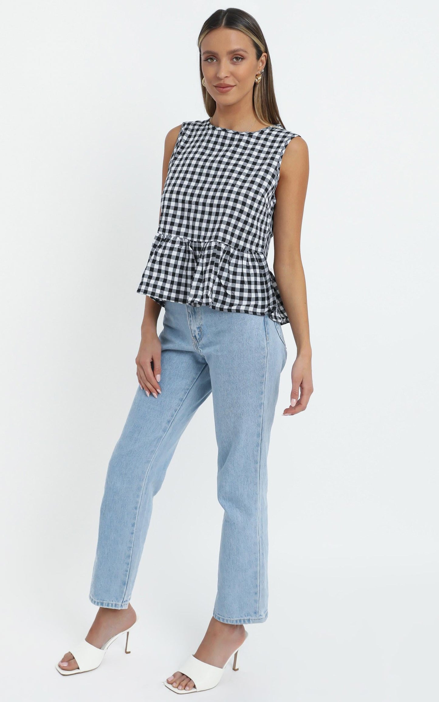 Kianna Top in Black Check