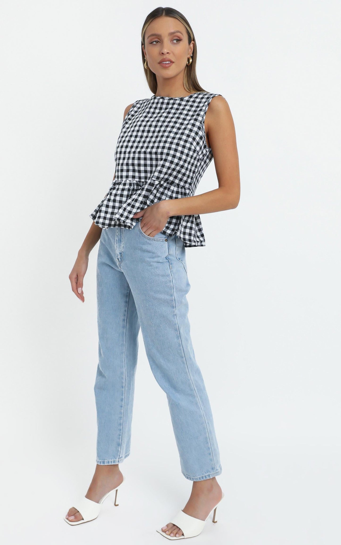 Kianna Top in Black Check
