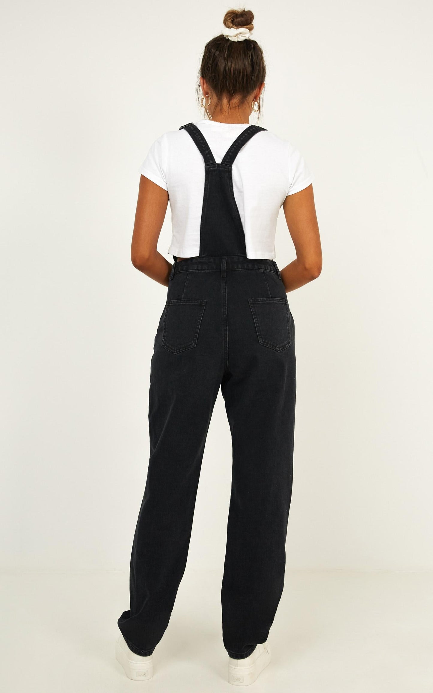 Kiera Denim Overalls in Black Wash