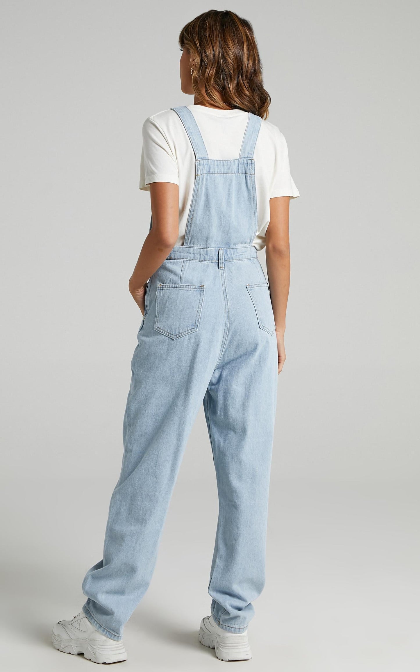 Kiera Denim Overalls in Blue Wash