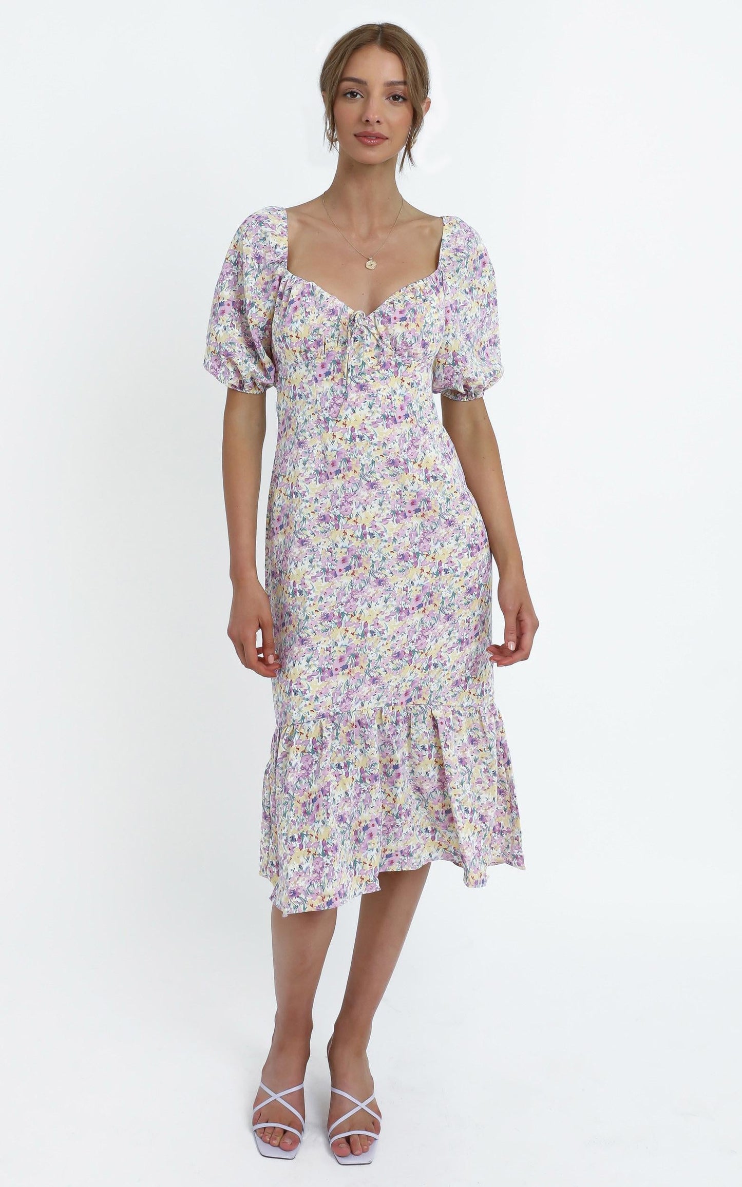 Kiko Dress in Purple Floral