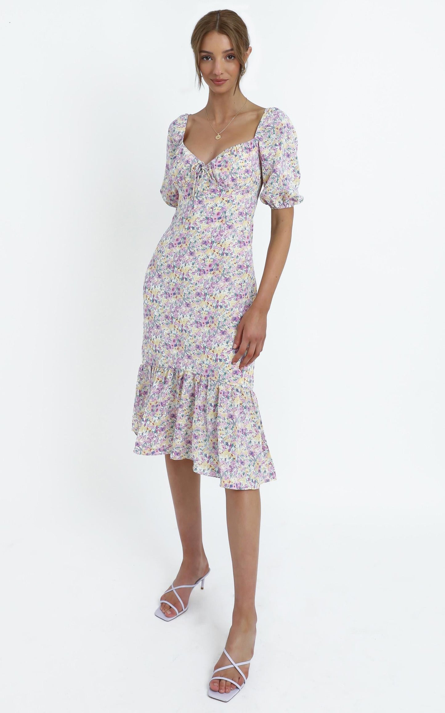 Kiko Dress in Purple Floral