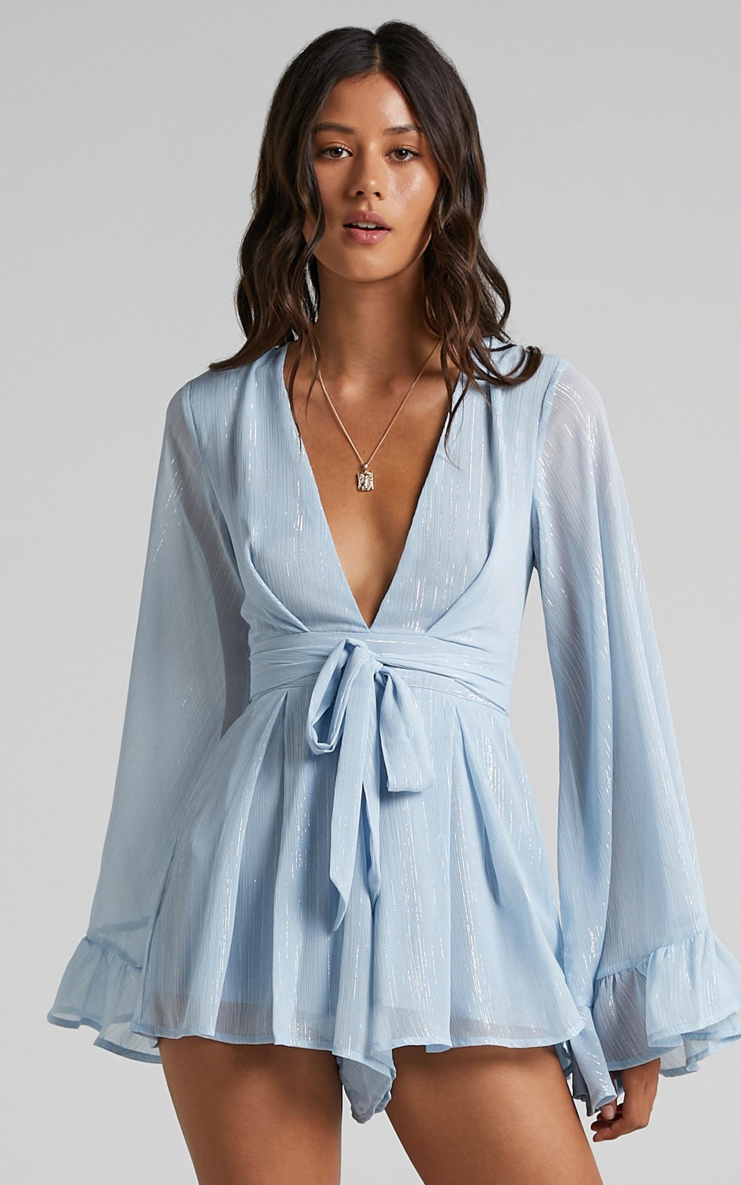 Kylah Playsuit in Powder Blue