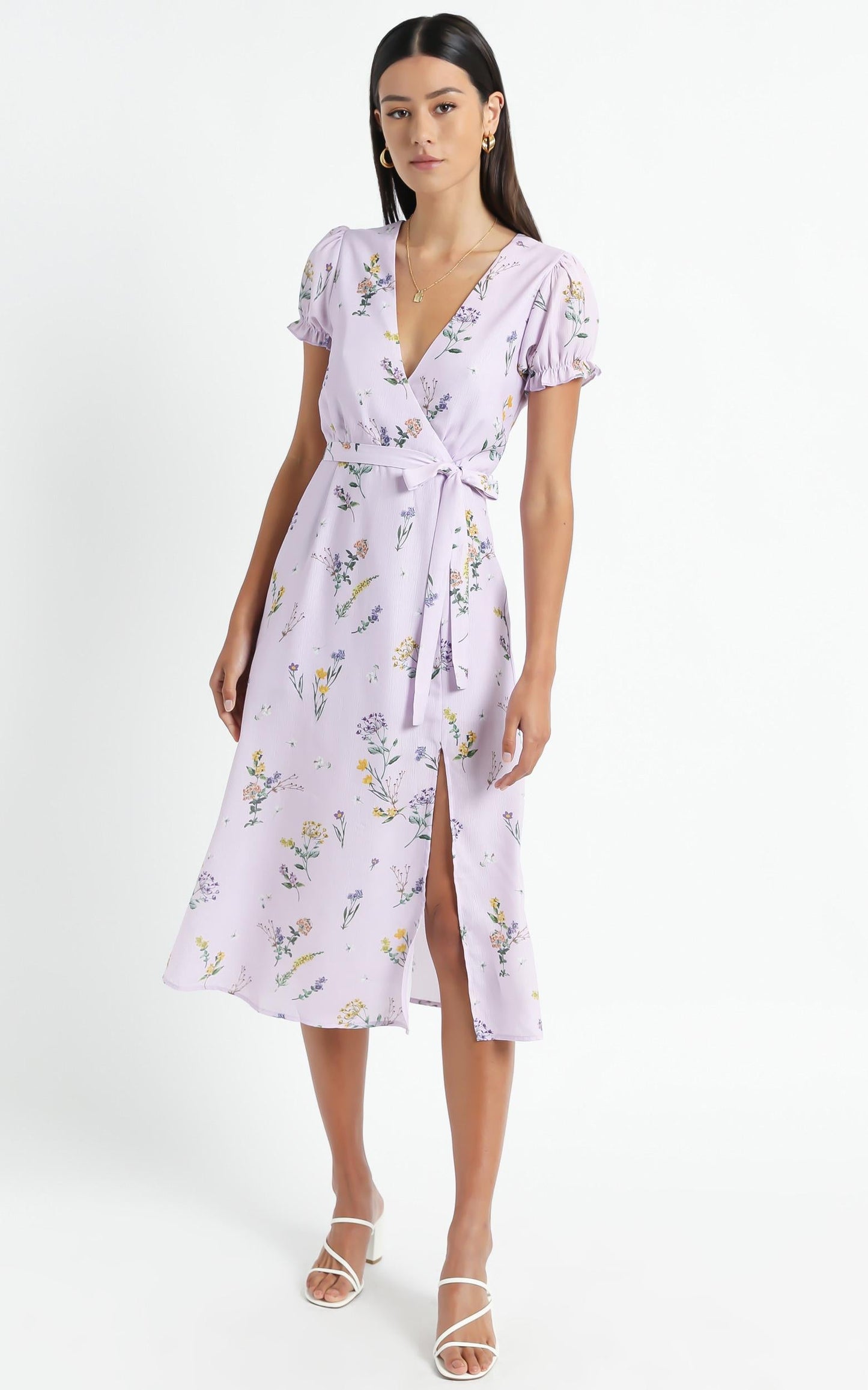 Sudden Life Dress in Lavender Botanical Floral