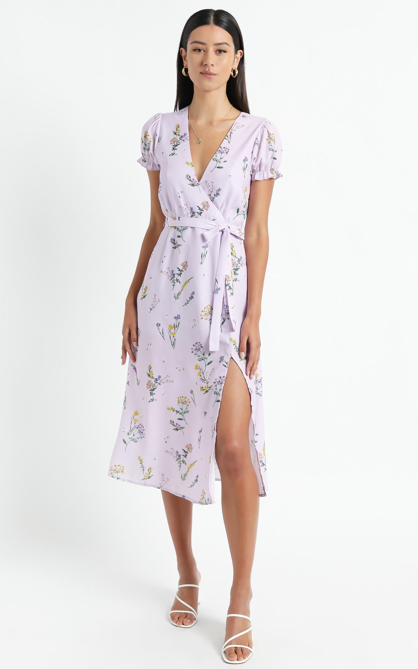 Sudden Life Dress in Lavender Botanical Floral