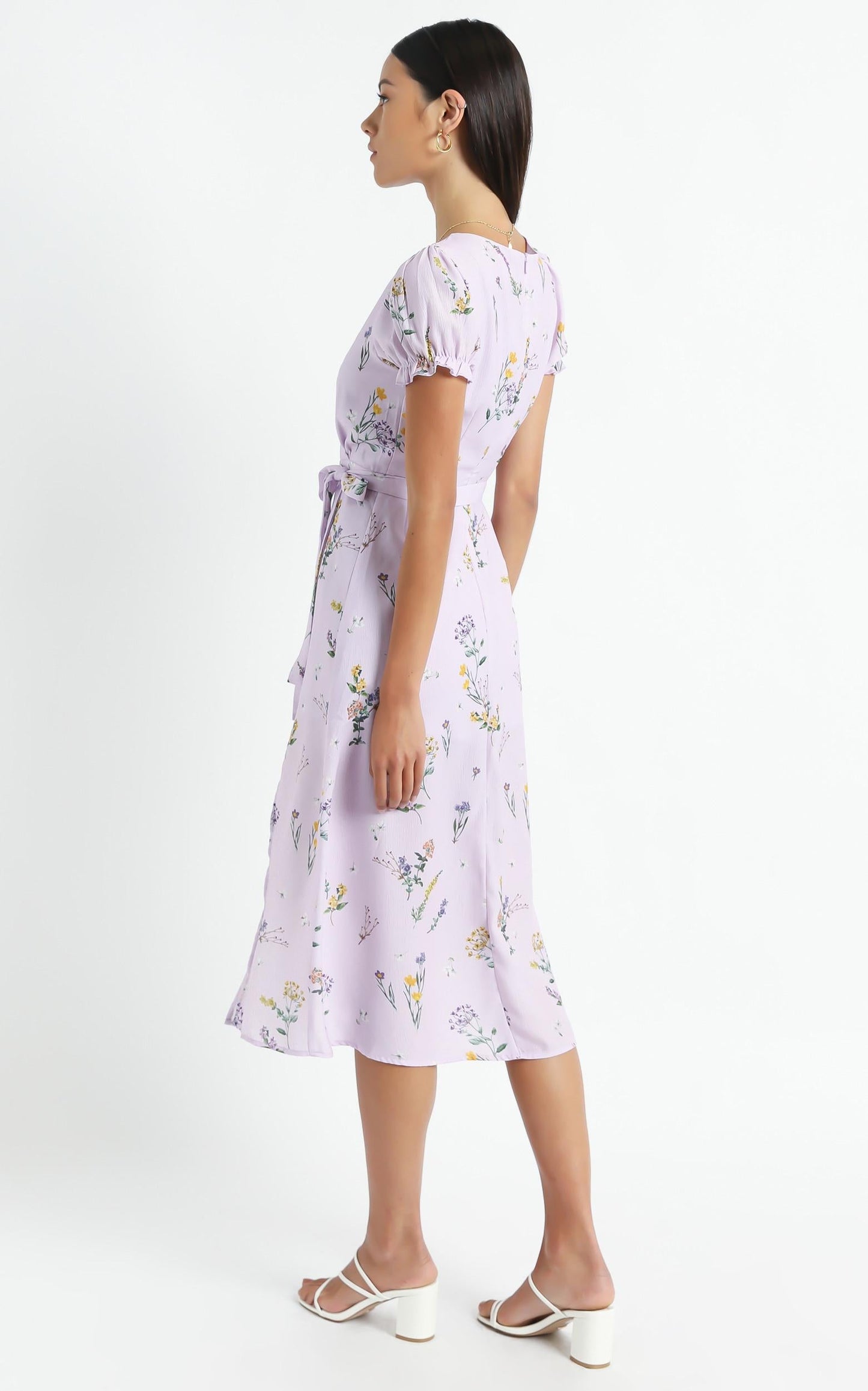 Sudden Life Dress in Lavender Botanical Floral
