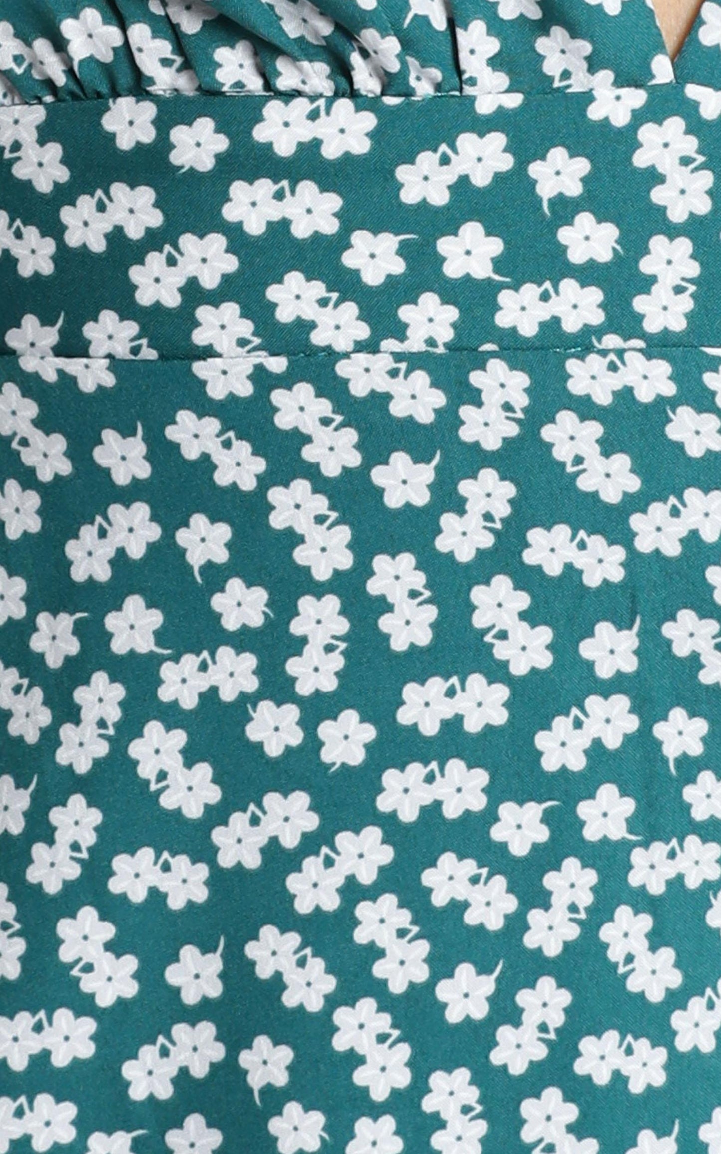 Lace Me Up Dress in Emerald Floral