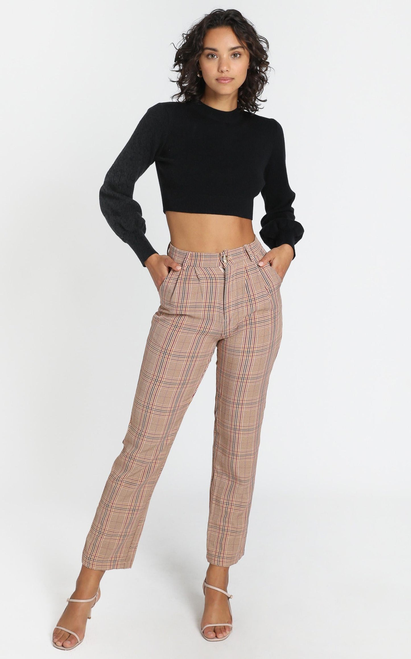 Laila Pants in Blush Check