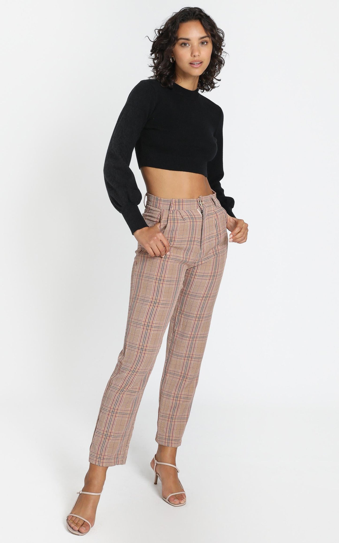 Laila Pants in Blush Check