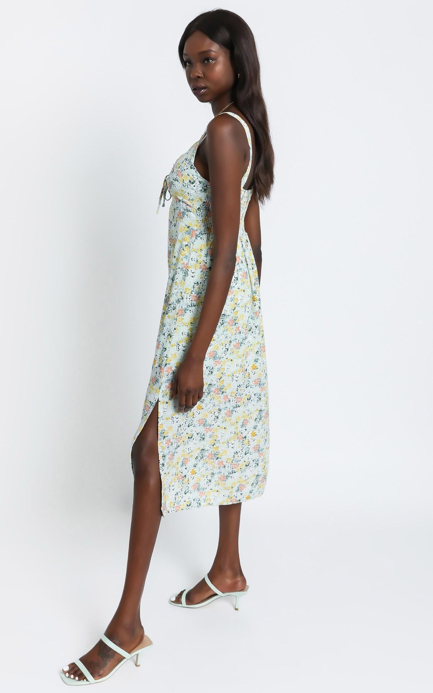 Lalla Dress in Mint Floral