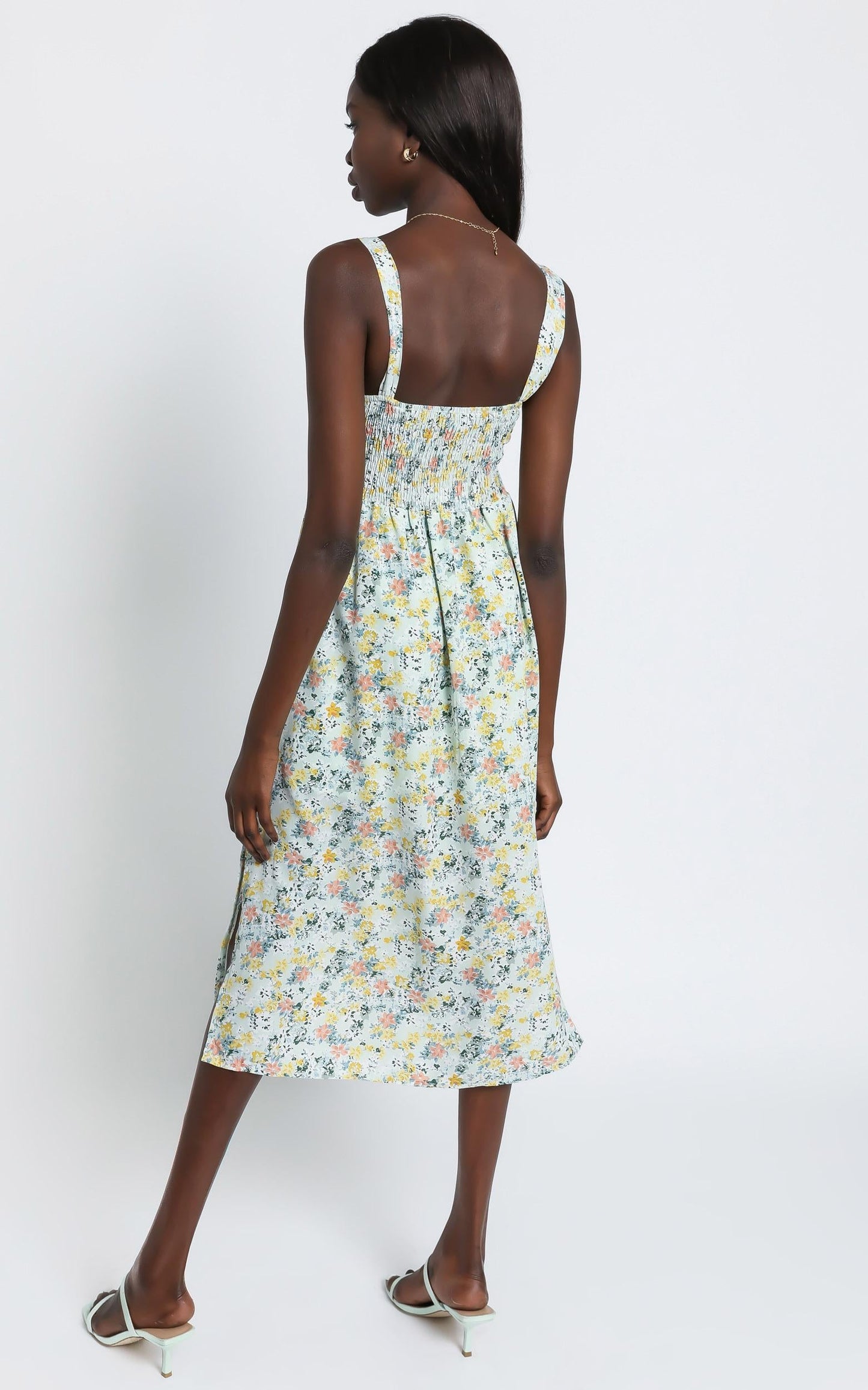 Lalla Dress in Mint Floral