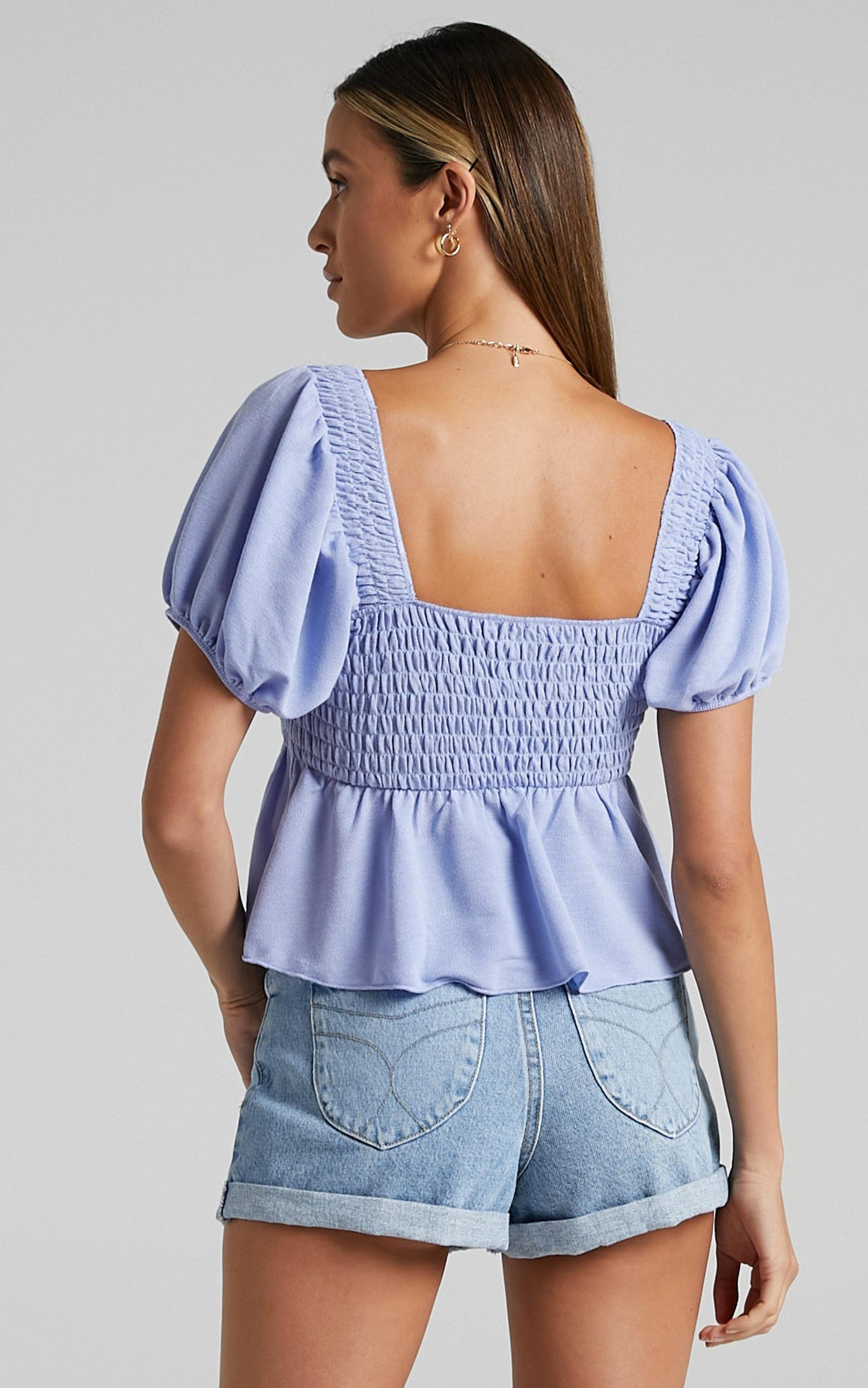 Larunda Top in Periwinkle Blue