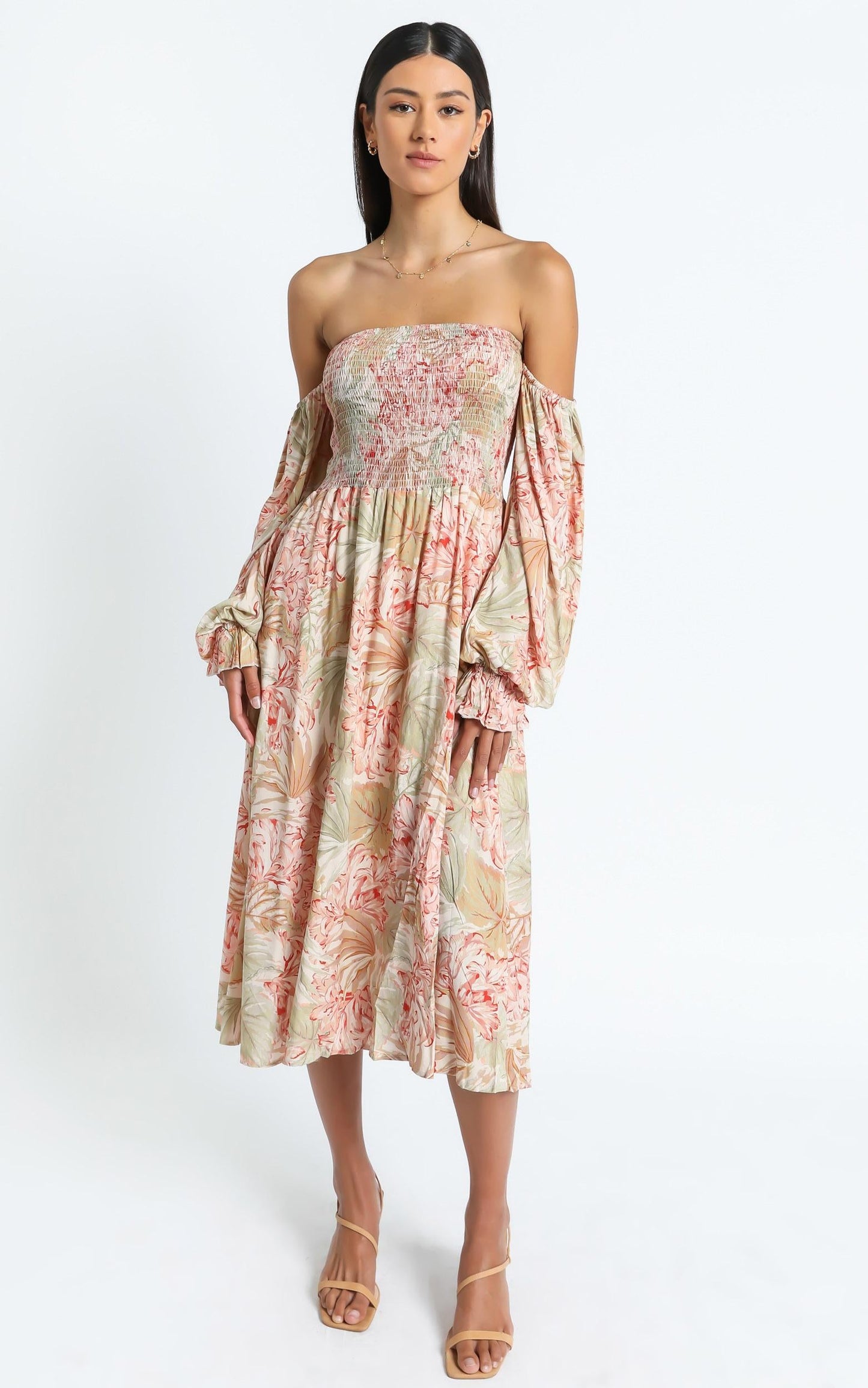 Laure Dress in Palm Print