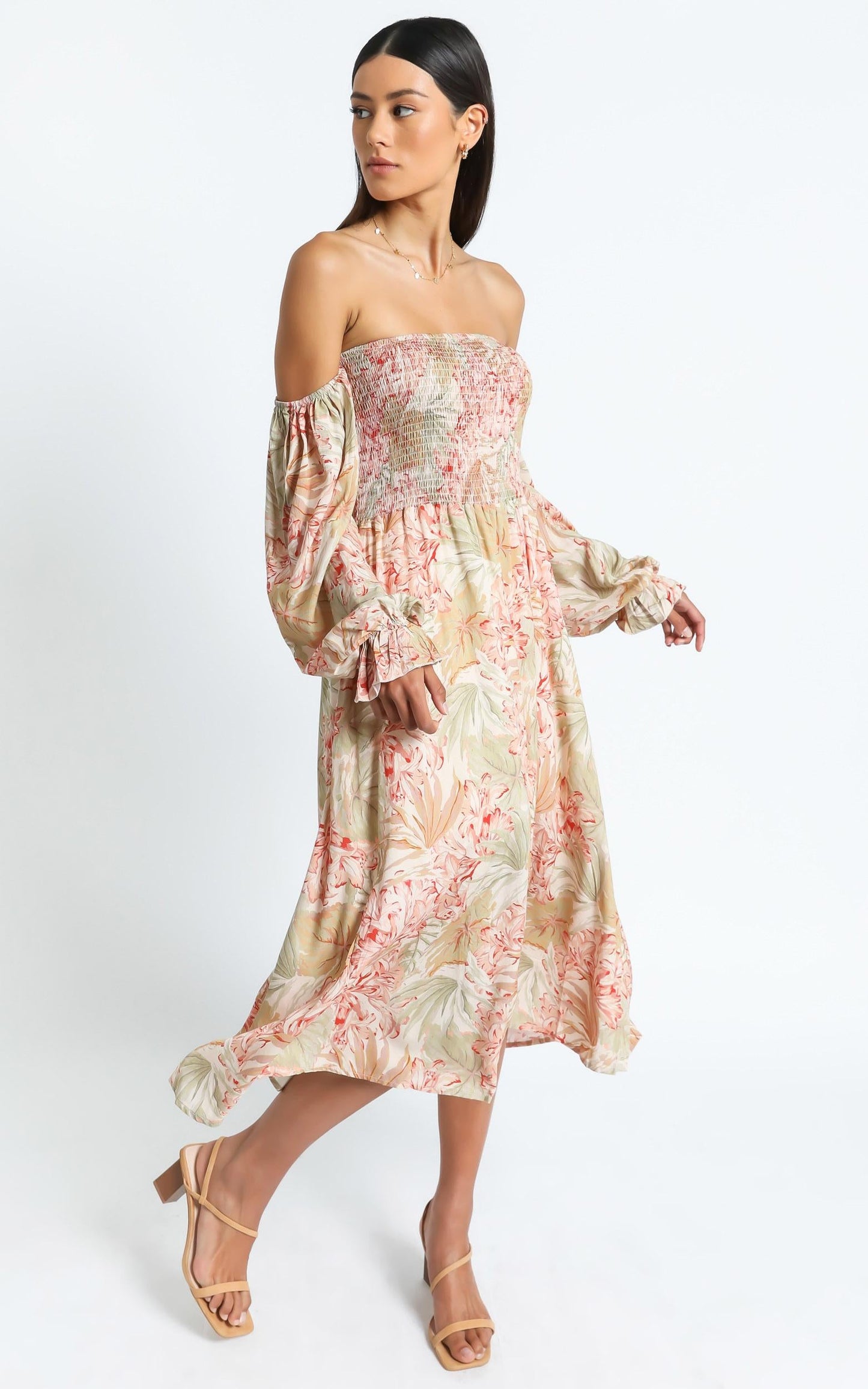 Laure Dress in Palm Print