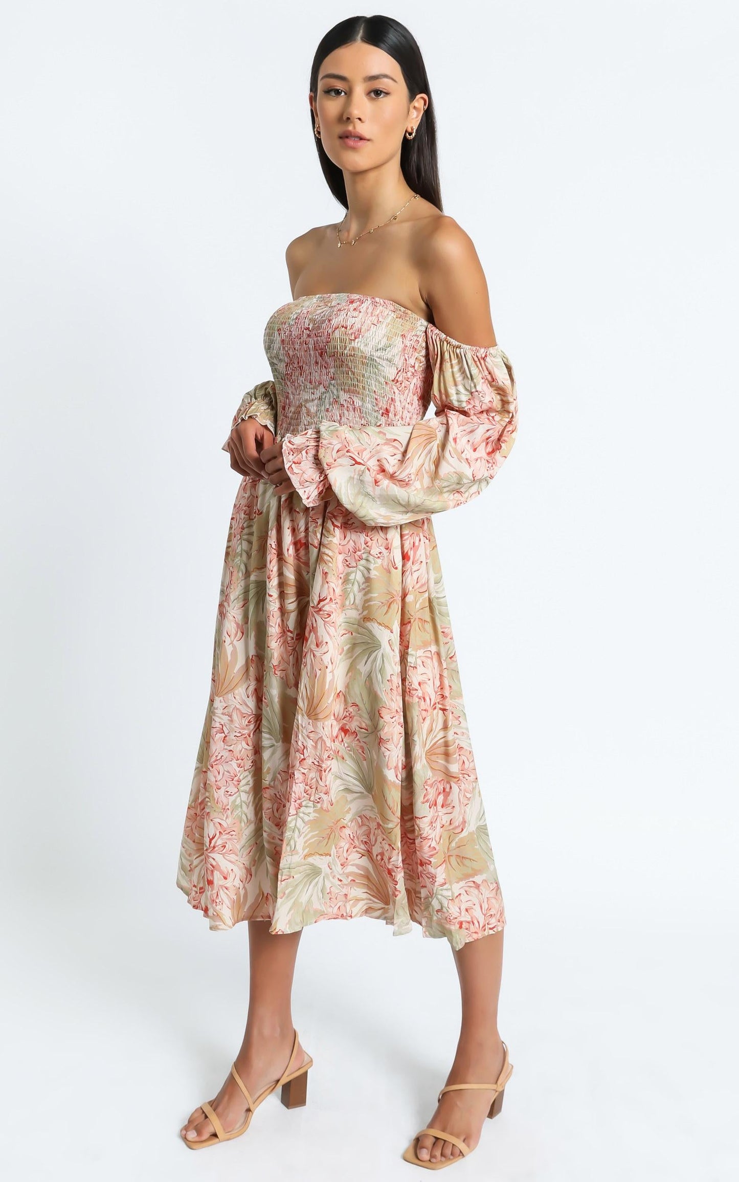 Laure Dress in Palm Print