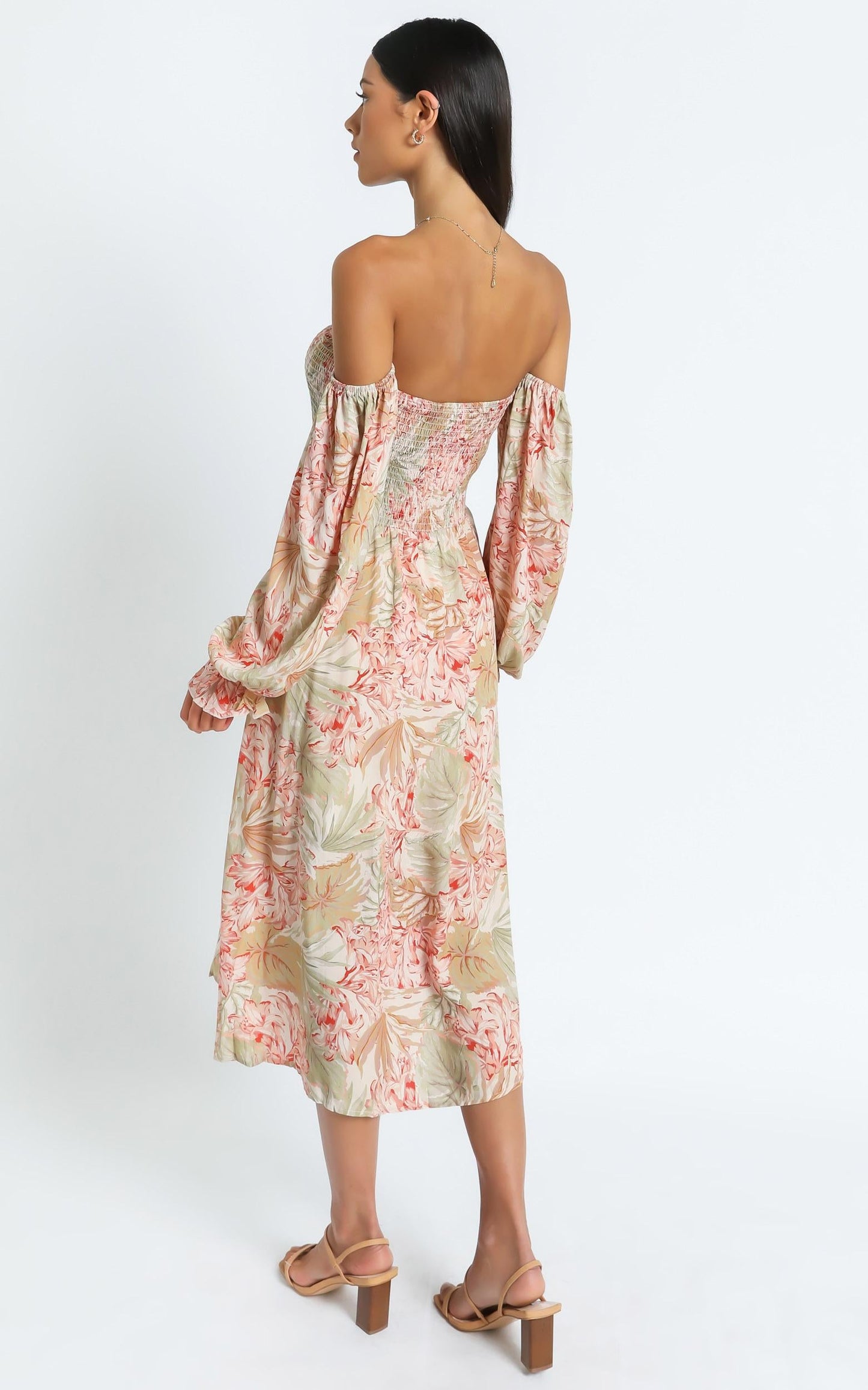 Laure Dress in Palm Print