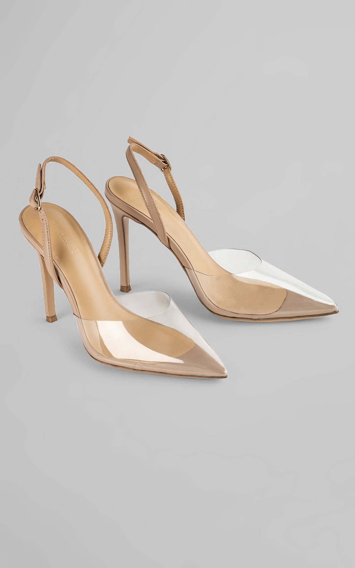 Tony Bianco - Lazer Heels in Clear Vinylite/Skin Nappa