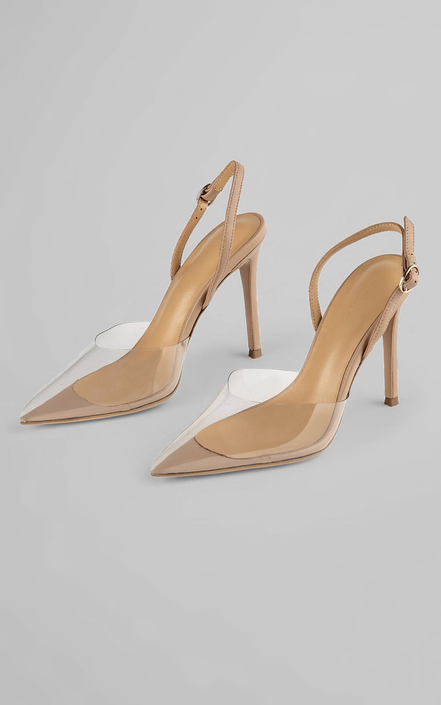Tony Bianco - Lazer Heels in Clear Vinylite/Skin Nappa