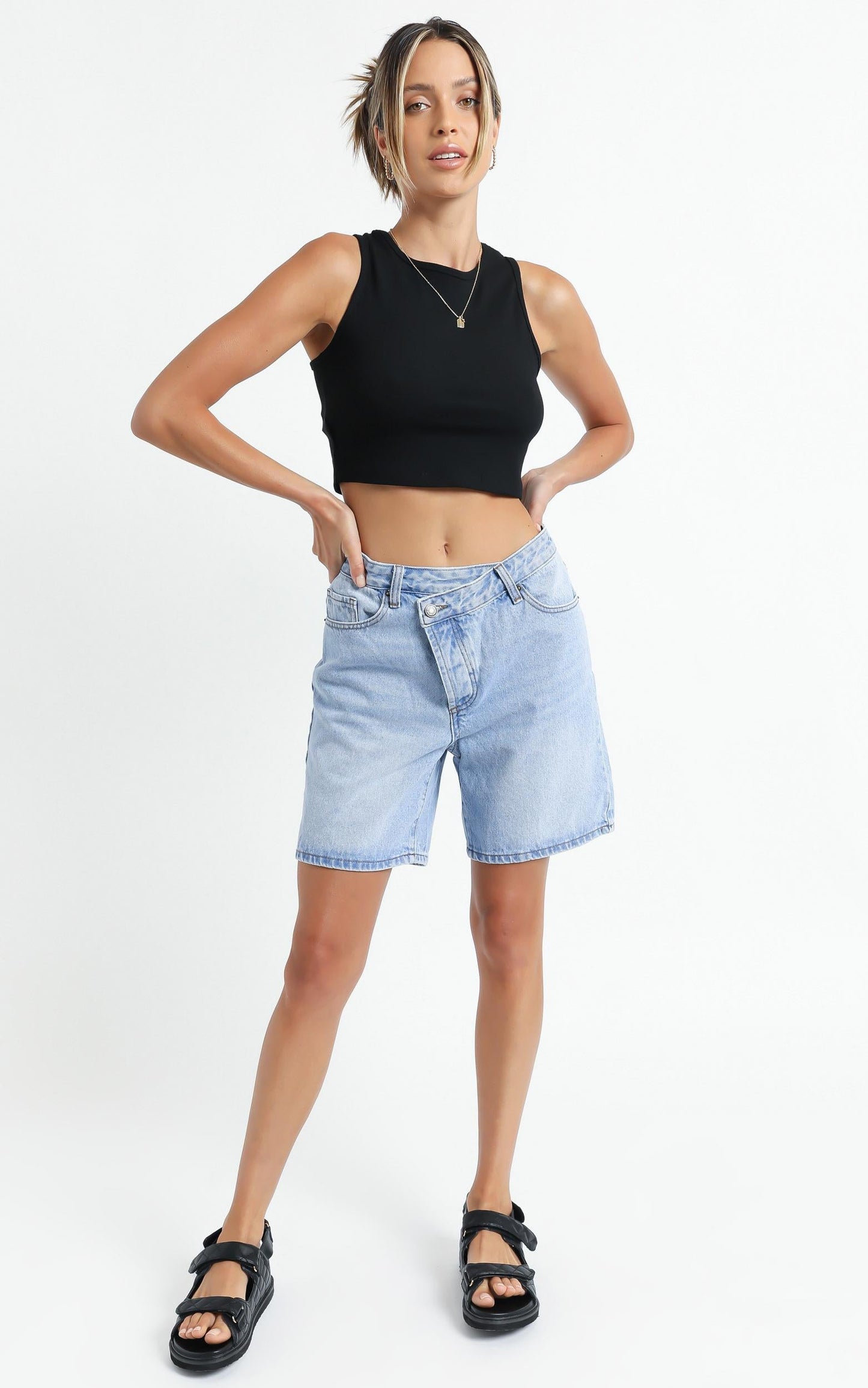 Lioness - Lowrider Denim Short in Blue Denim