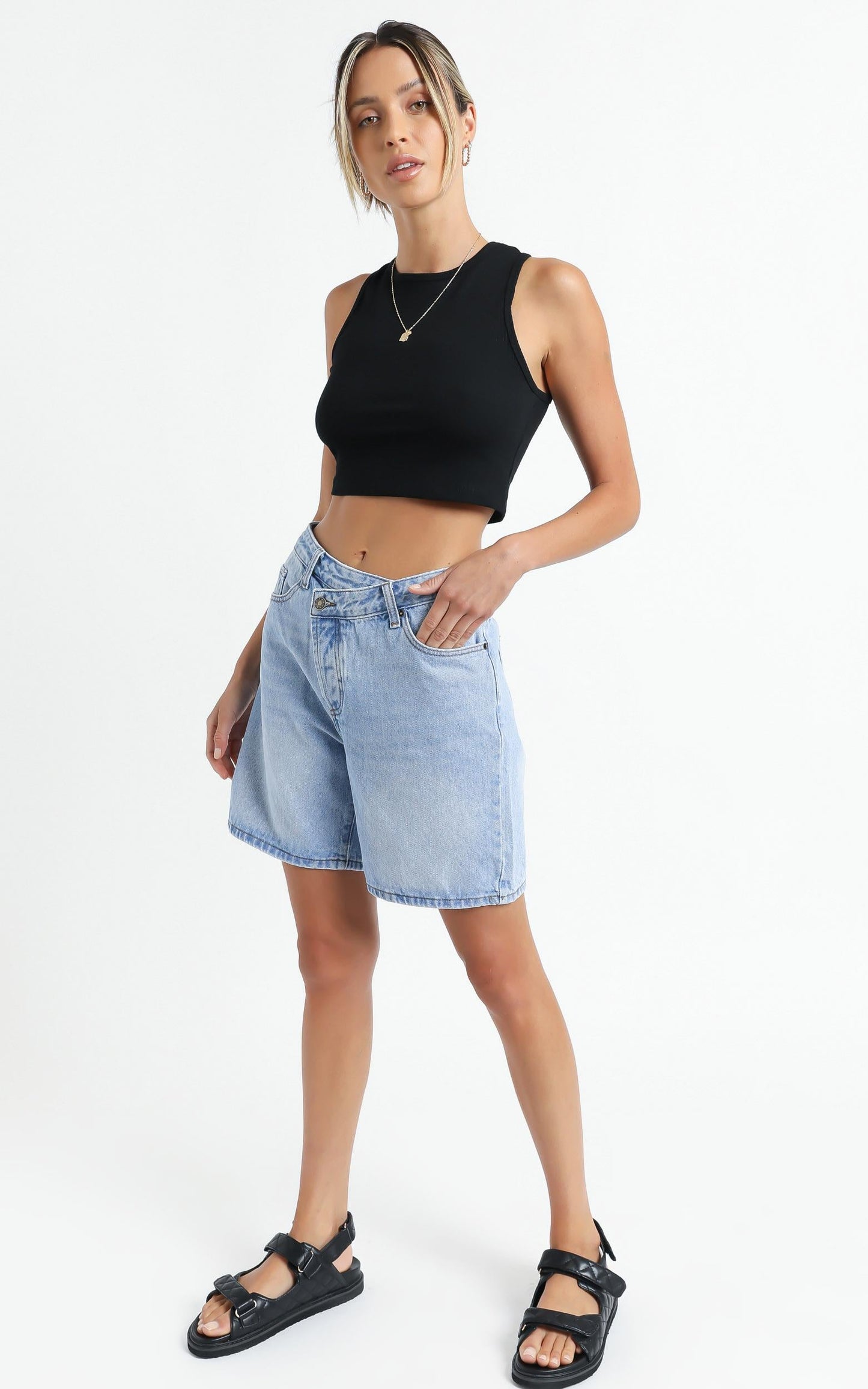 Lioness - Lowrider Denim Short in Blue Denim