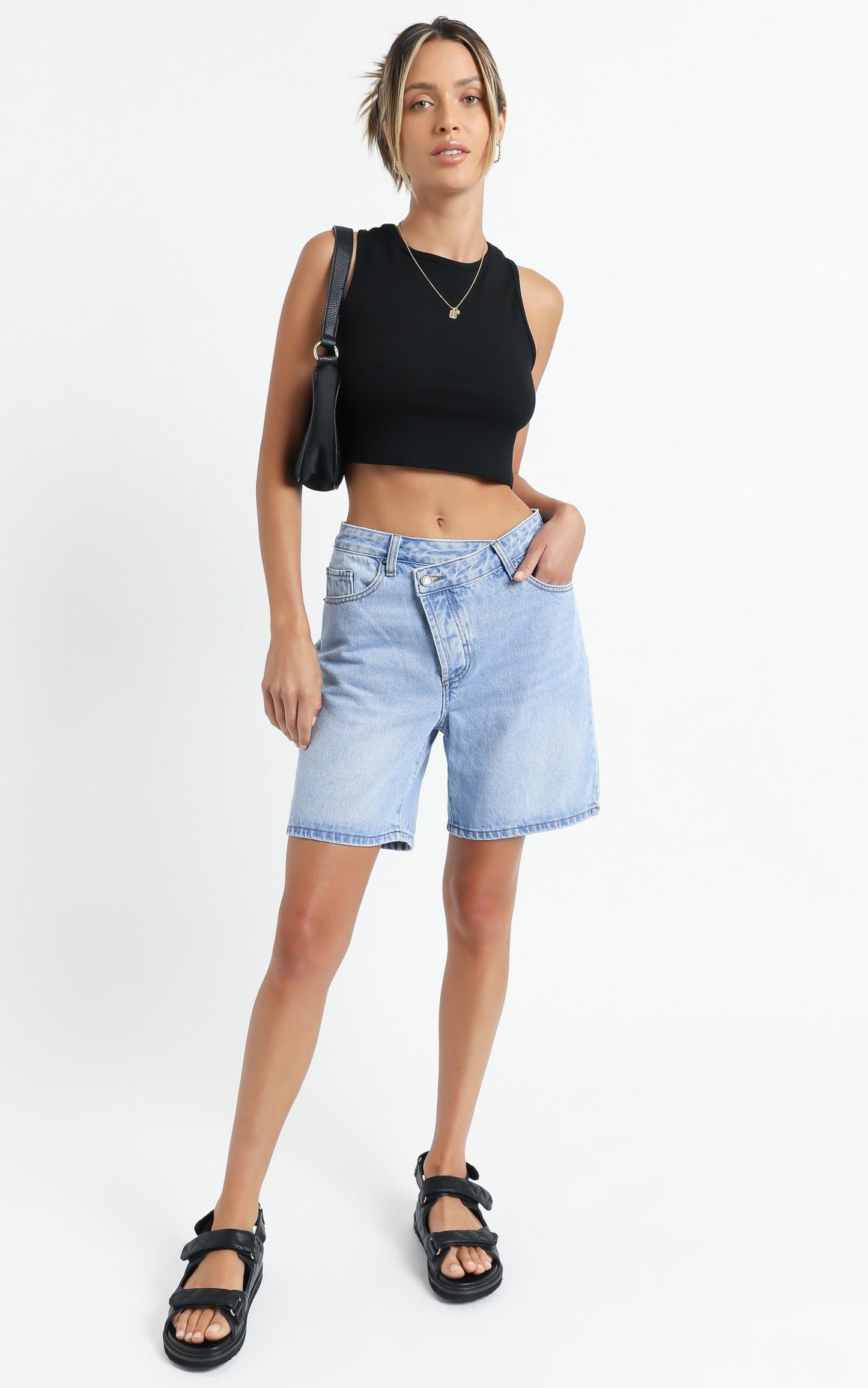 Lioness - Lowrider Denim Short in Blue Denim