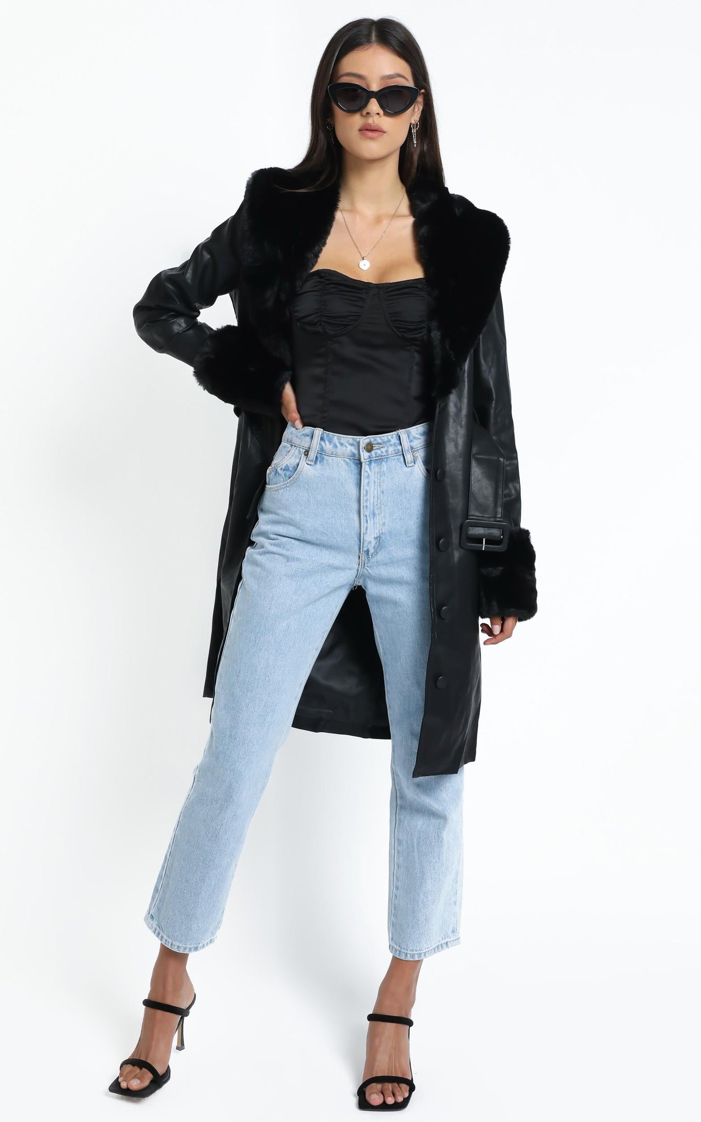 Lioness - Brooklyn Long Coat in Black