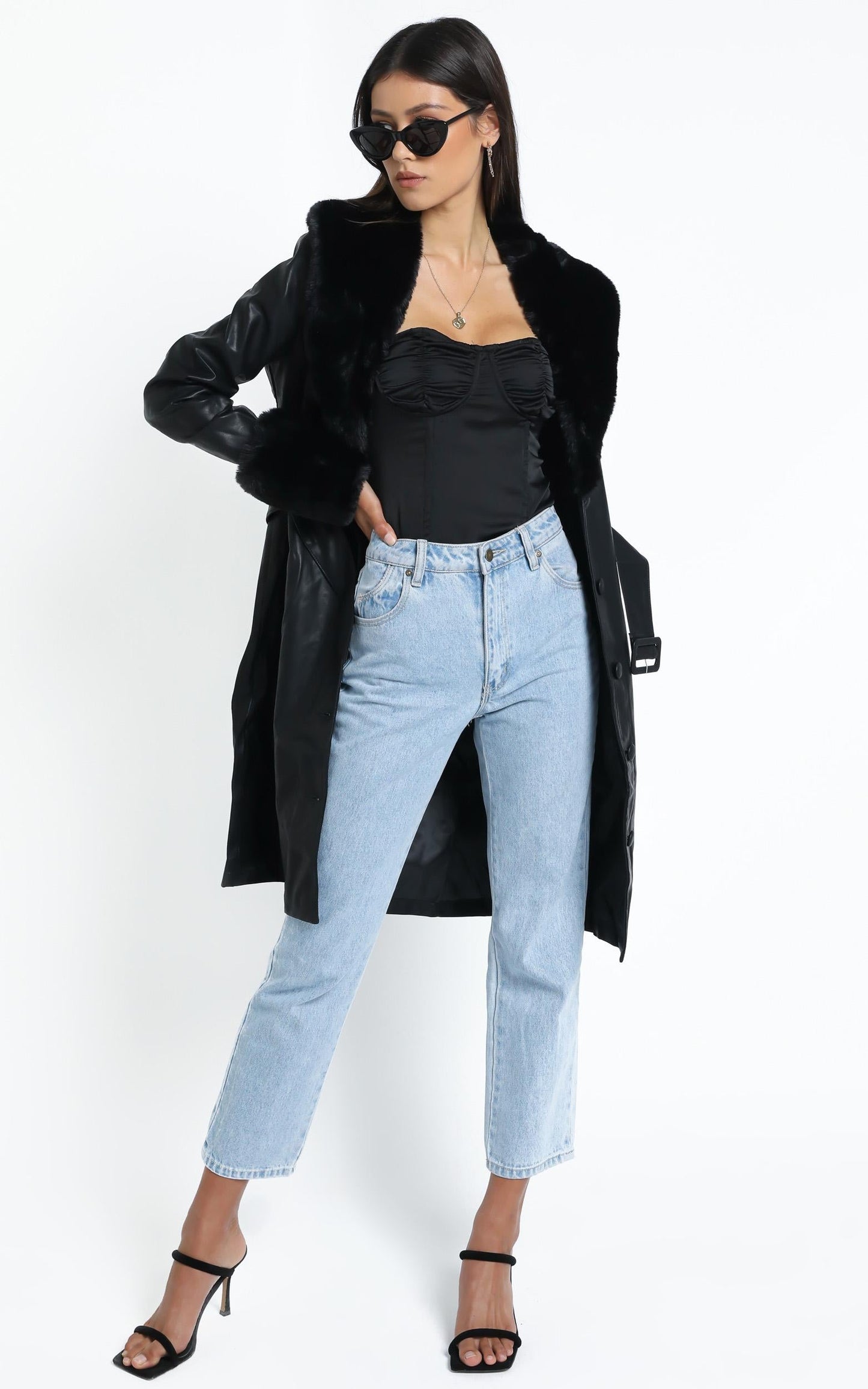 Lioness - Brooklyn Long Coat in Black