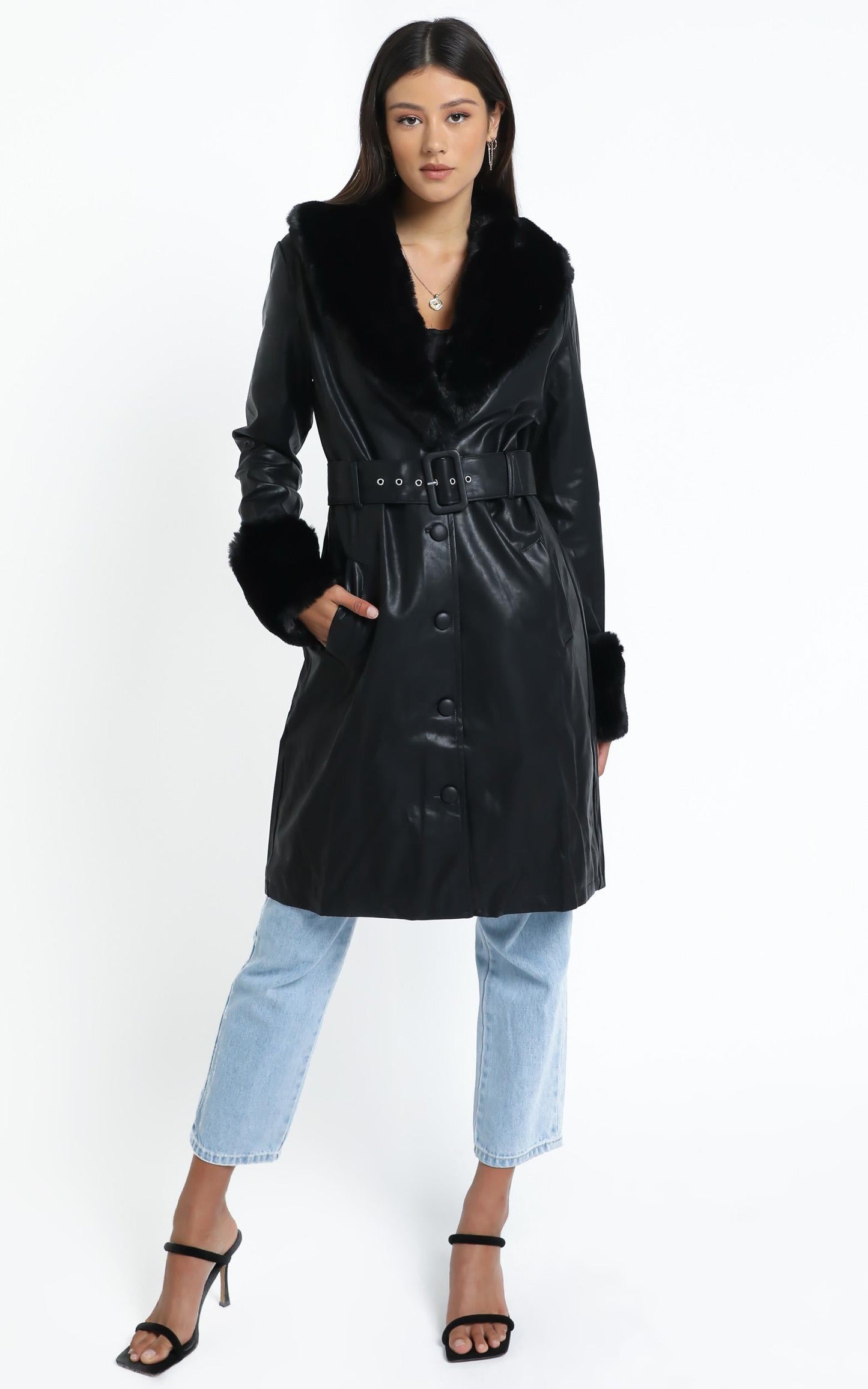 Lioness - Brooklyn Long Coat in Black