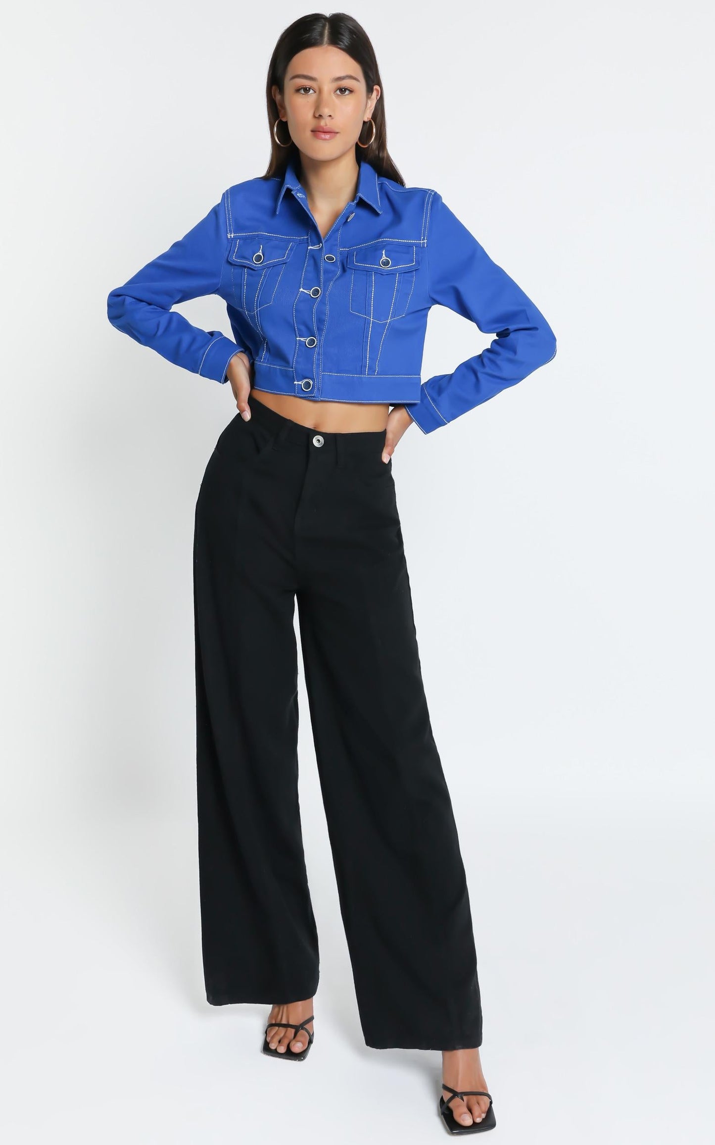 Lioness - Reign Denim Jacket in Cobalt Blue