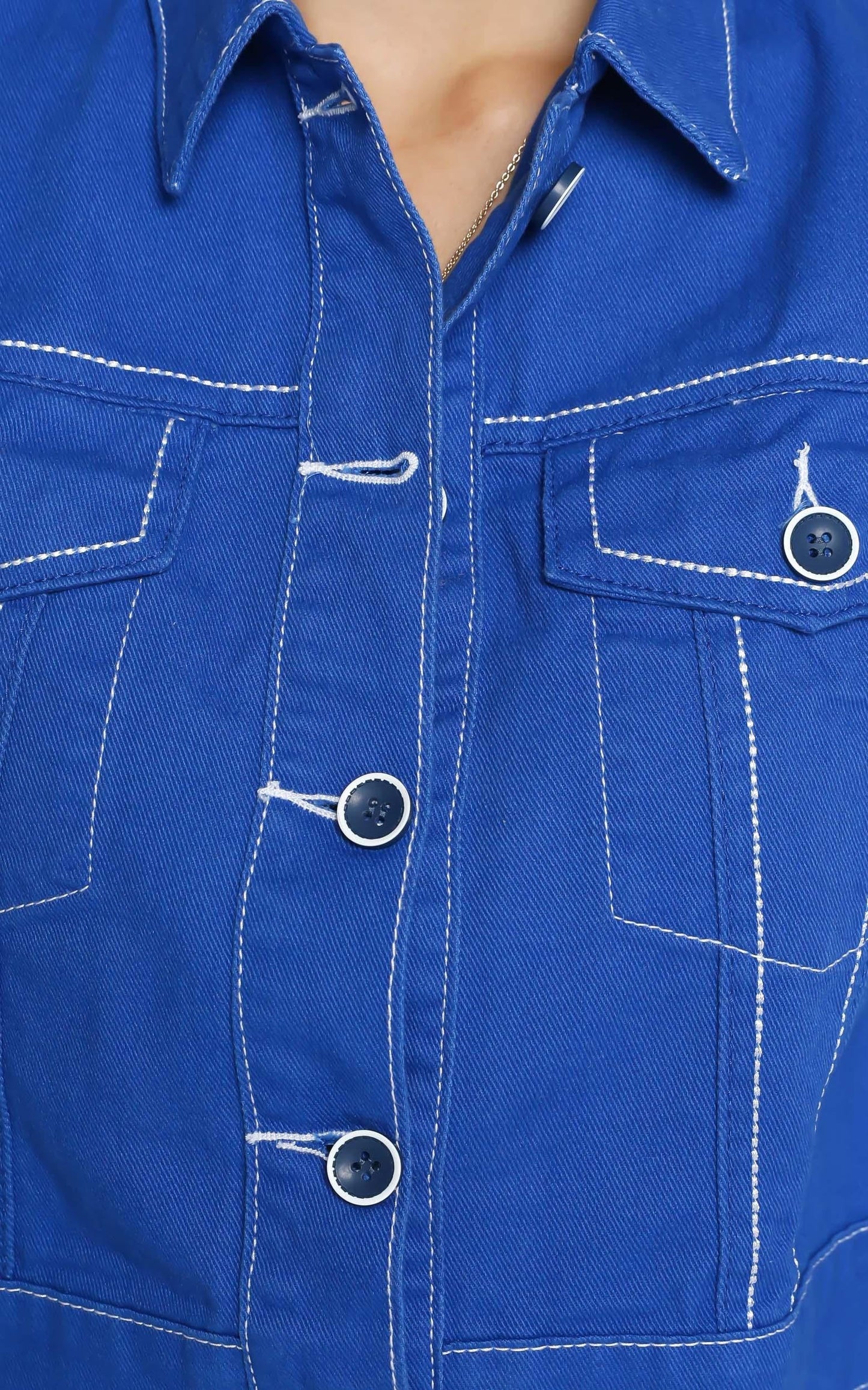 Lioness - Reign Denim Jacket in Cobalt Blue
