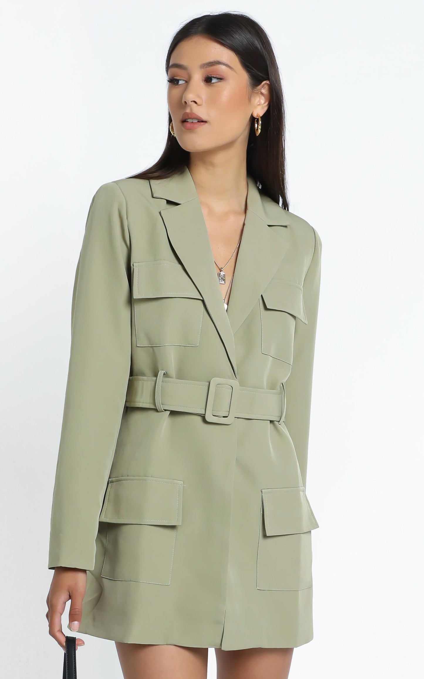 Lioness - Steinway Mini Blazer Dress in Sage