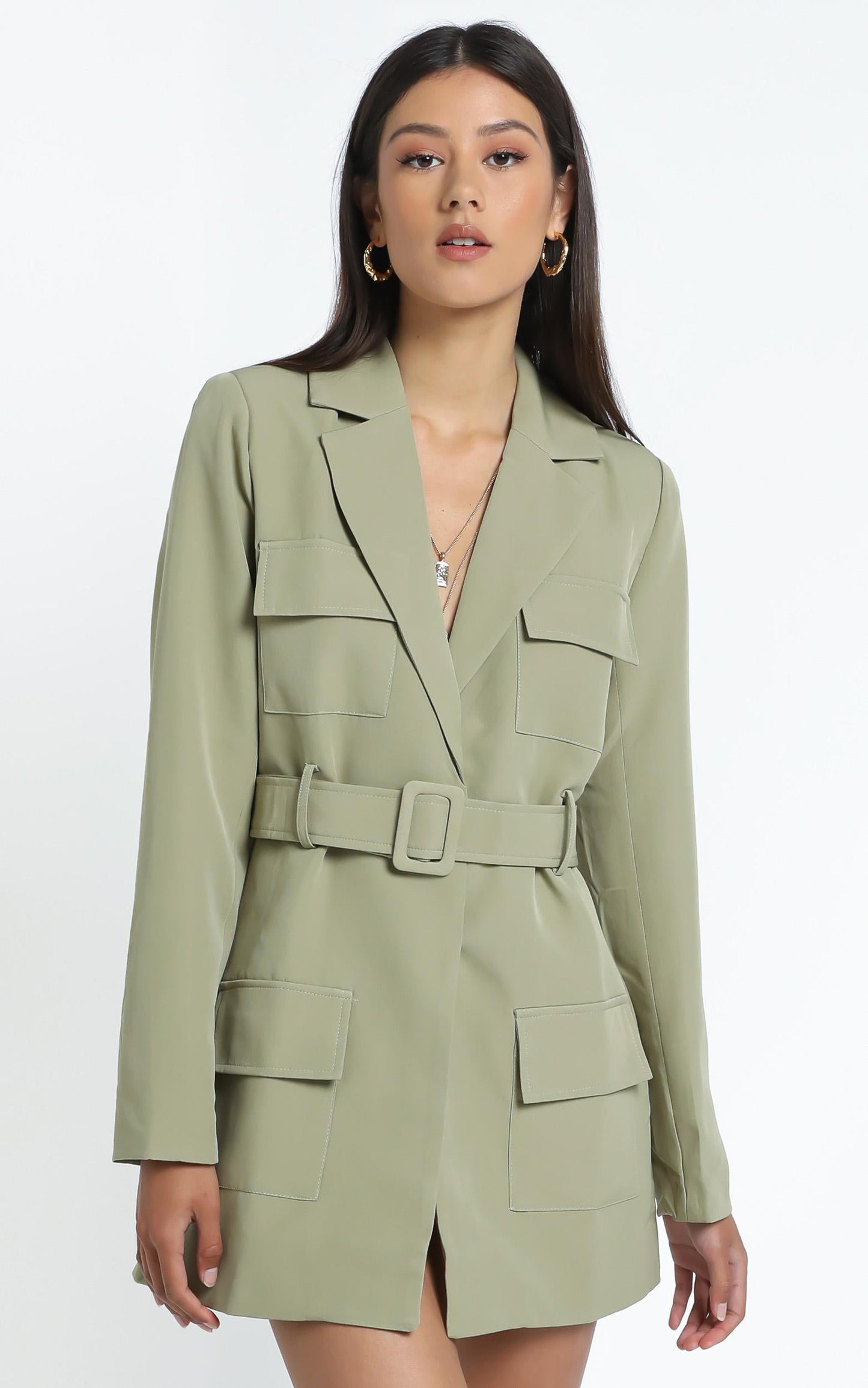 Lioness - Steinway Mini Blazer Dress in Sage