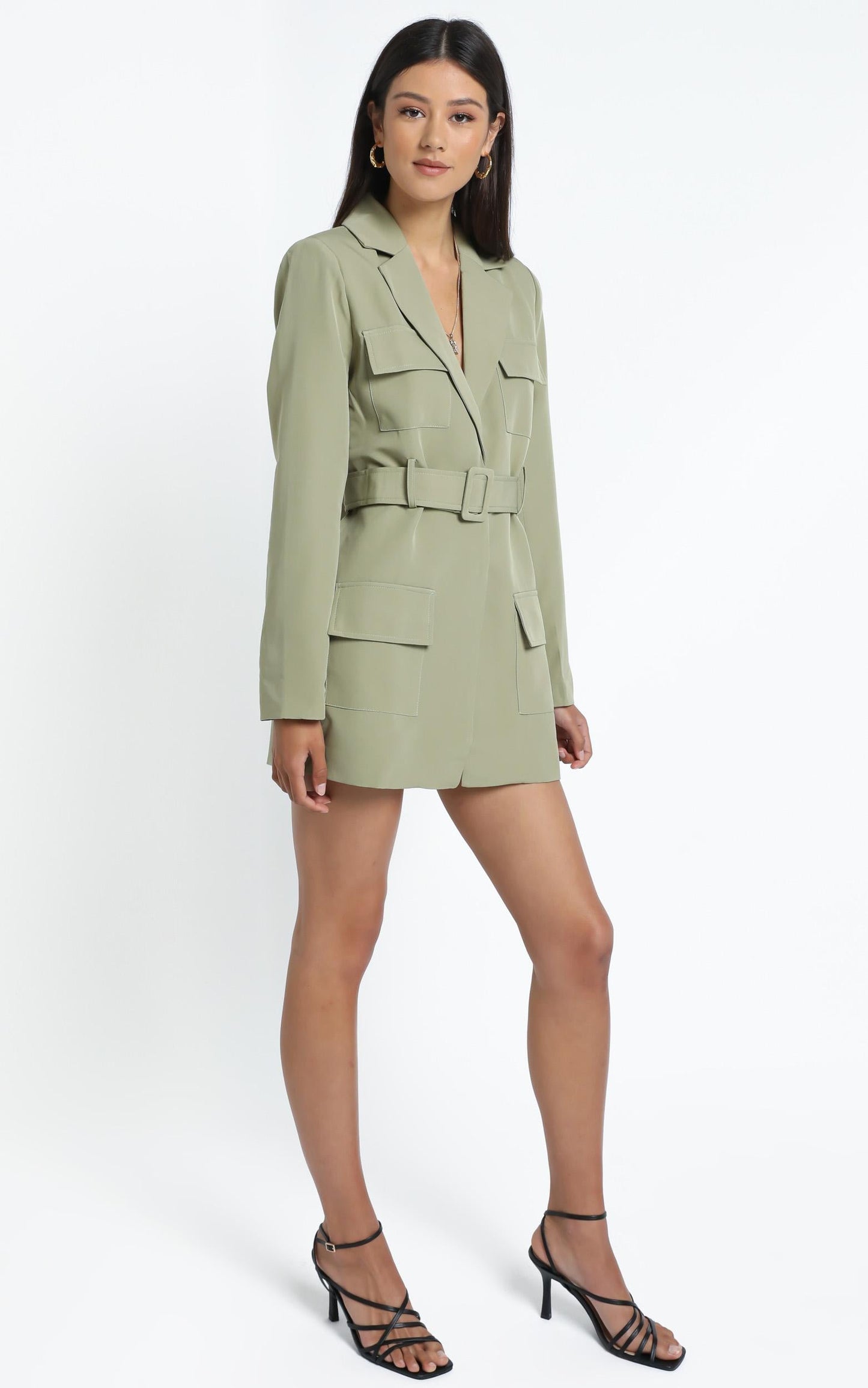 Lioness - Steinway Mini Blazer Dress in Sage