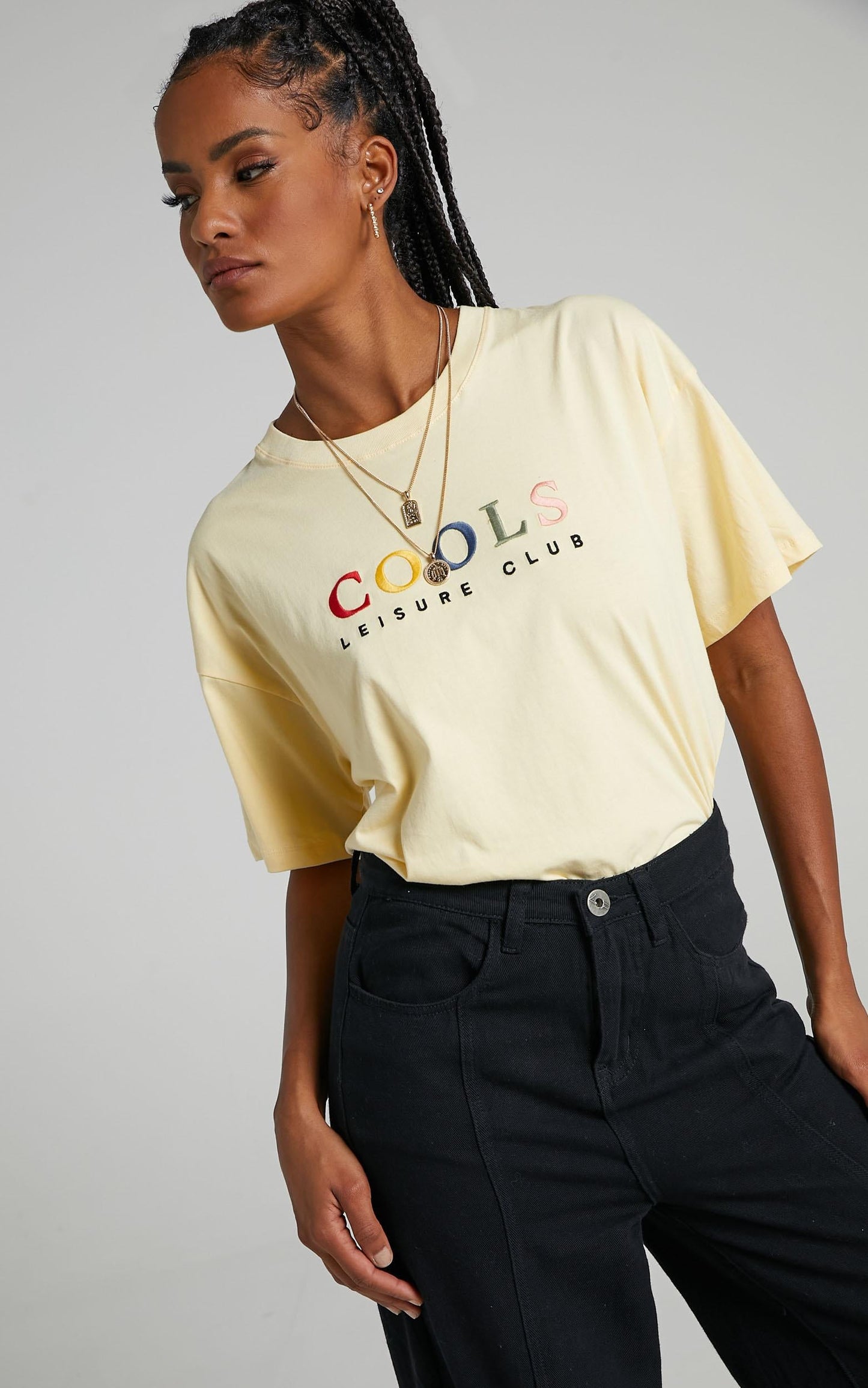 Cools Club - Leisure Club Boxy Tee in Lemon