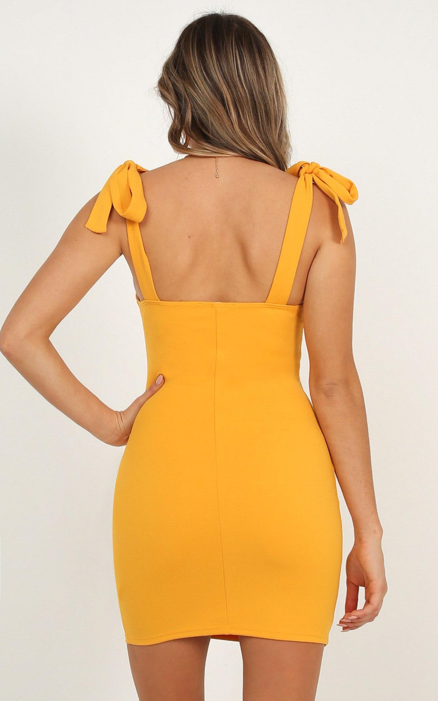 Lemon Blossom Dress In Mustard