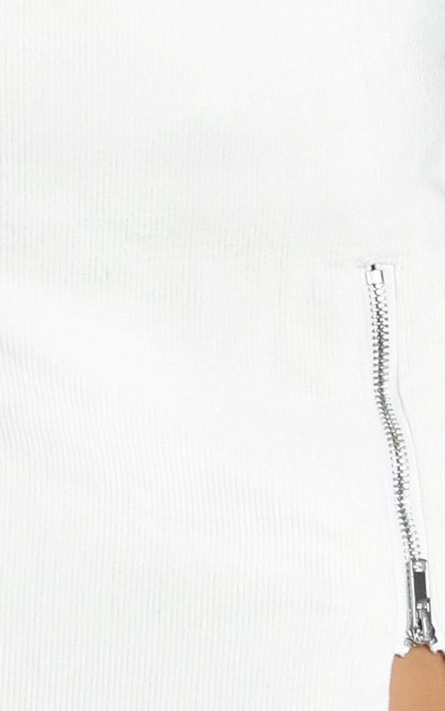 Leslie Corduroy Skirt in White