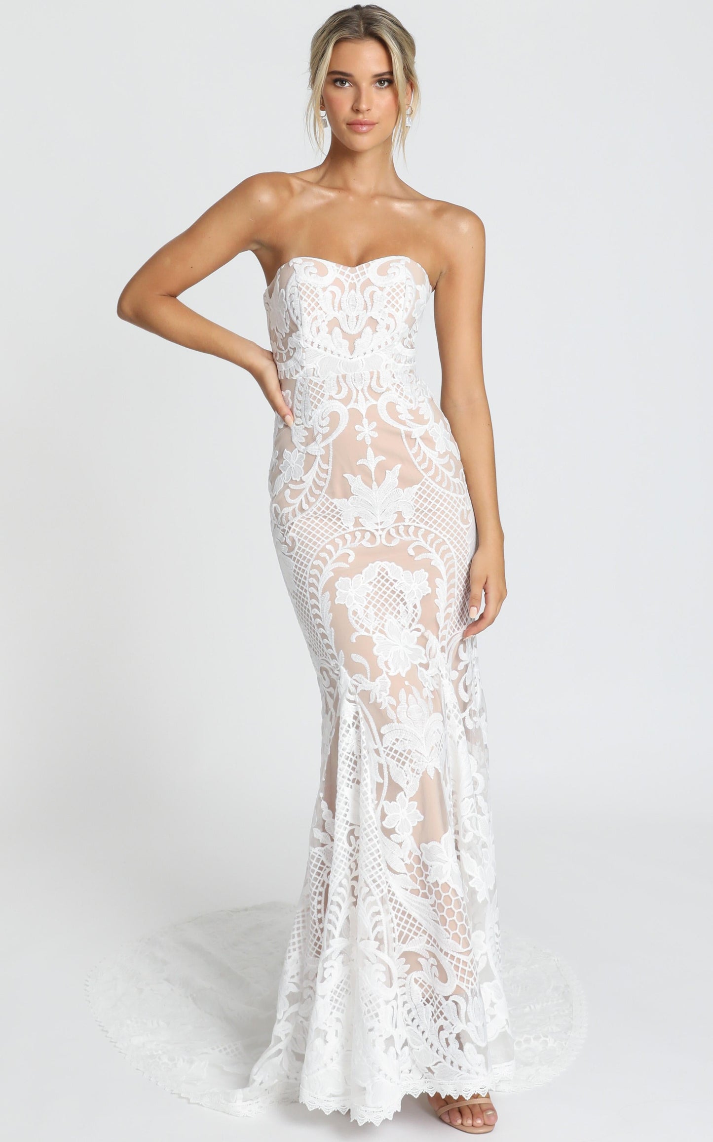 Lets Get Married Gown in White Lace