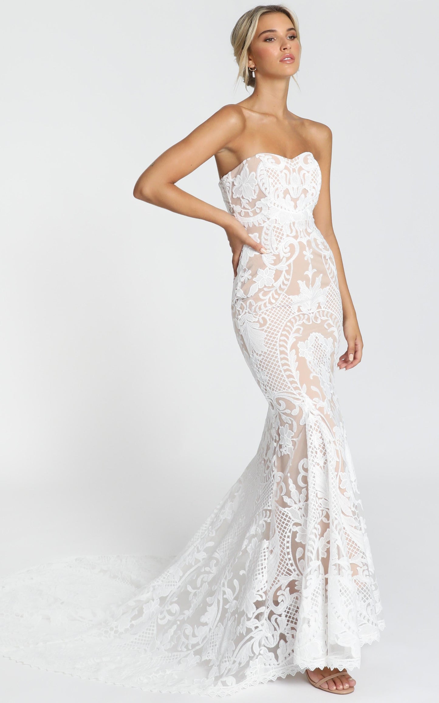 Lets Get Married Gown in White Lace