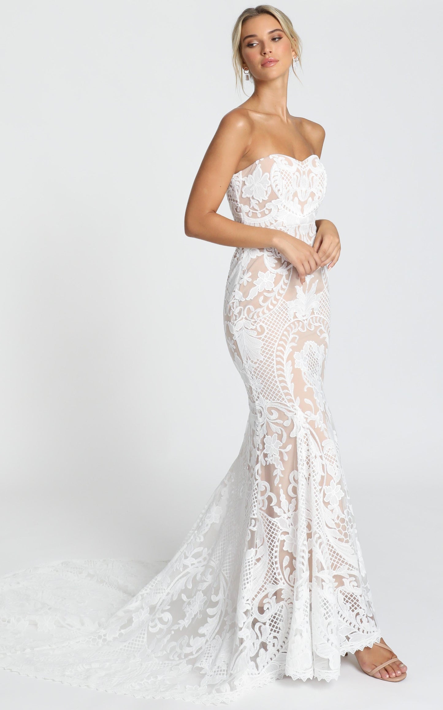Lets Get Married Gown in White Lace