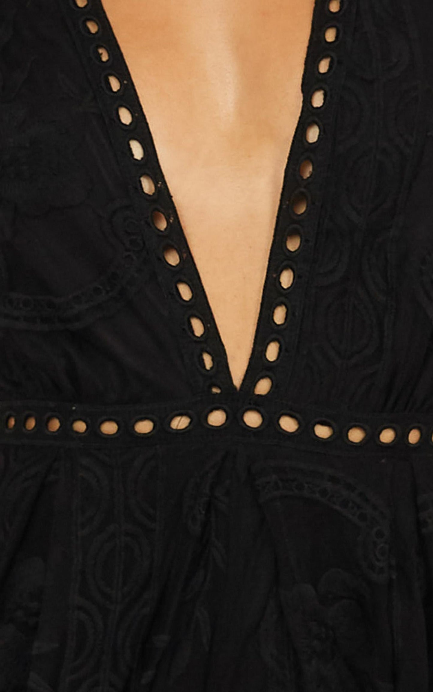 Lets Get Loud Maxi Playsuit in Black Lace